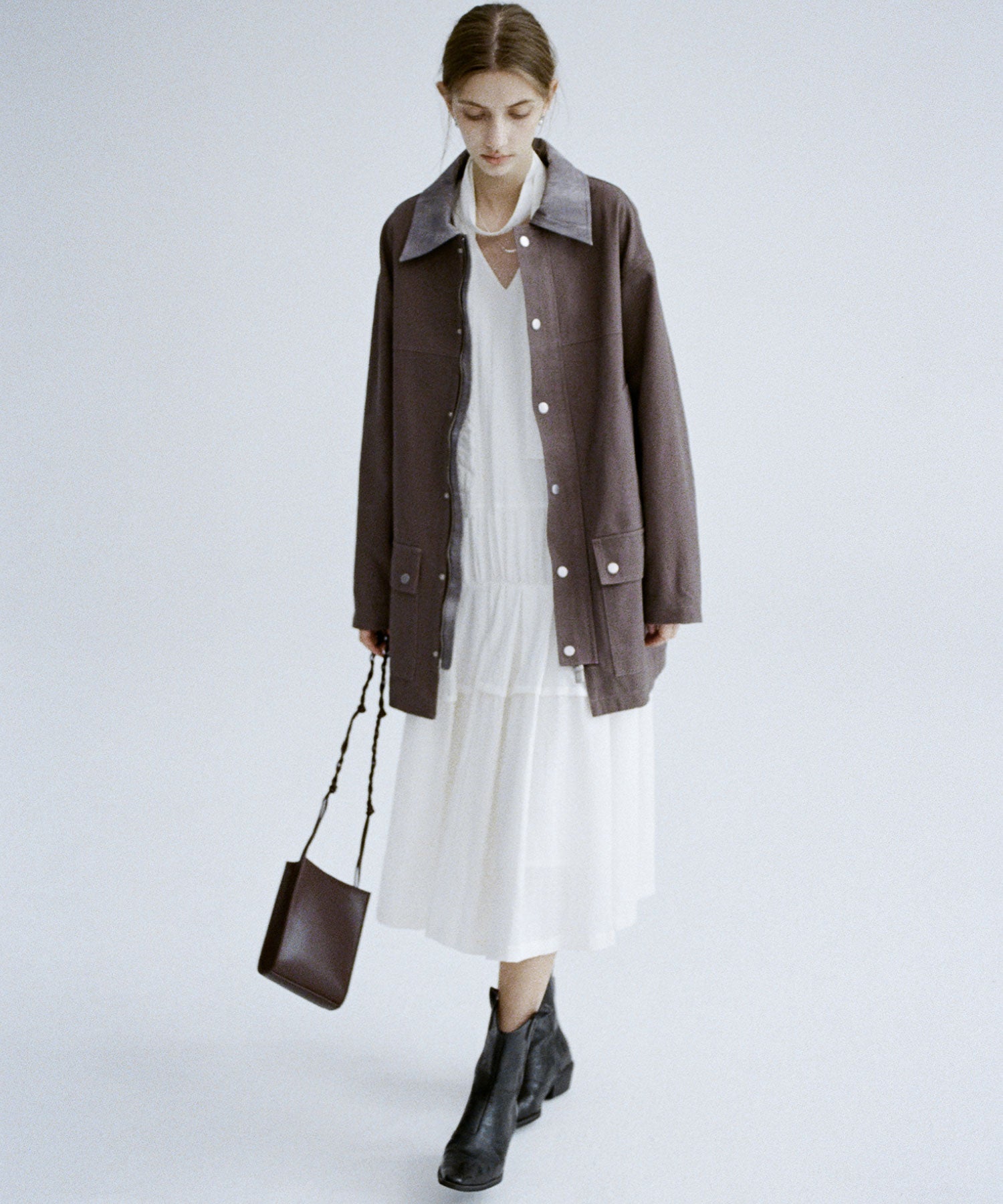 Contrast Panel Tie Detail Dress