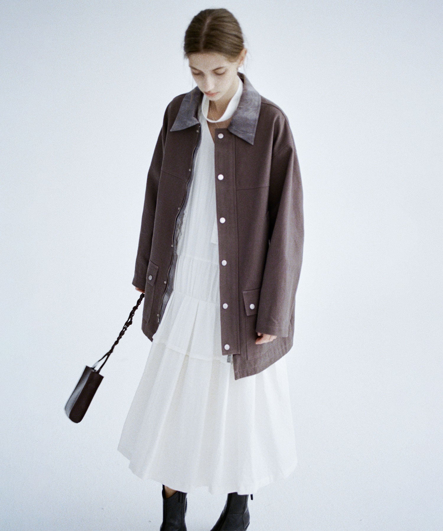 Contrast Panel Tie Detail Dress