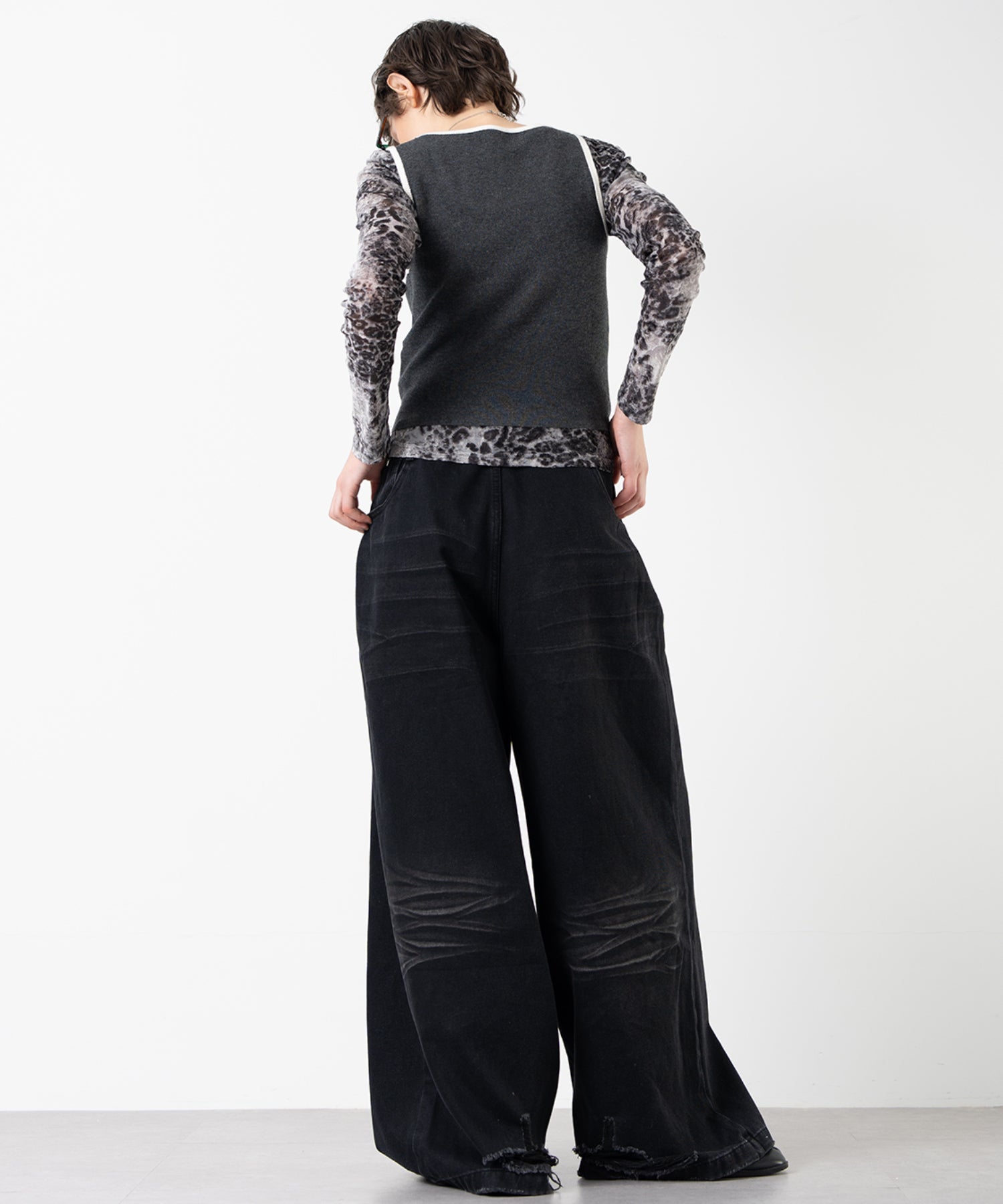 Cropped Wool Touch Knit Tank