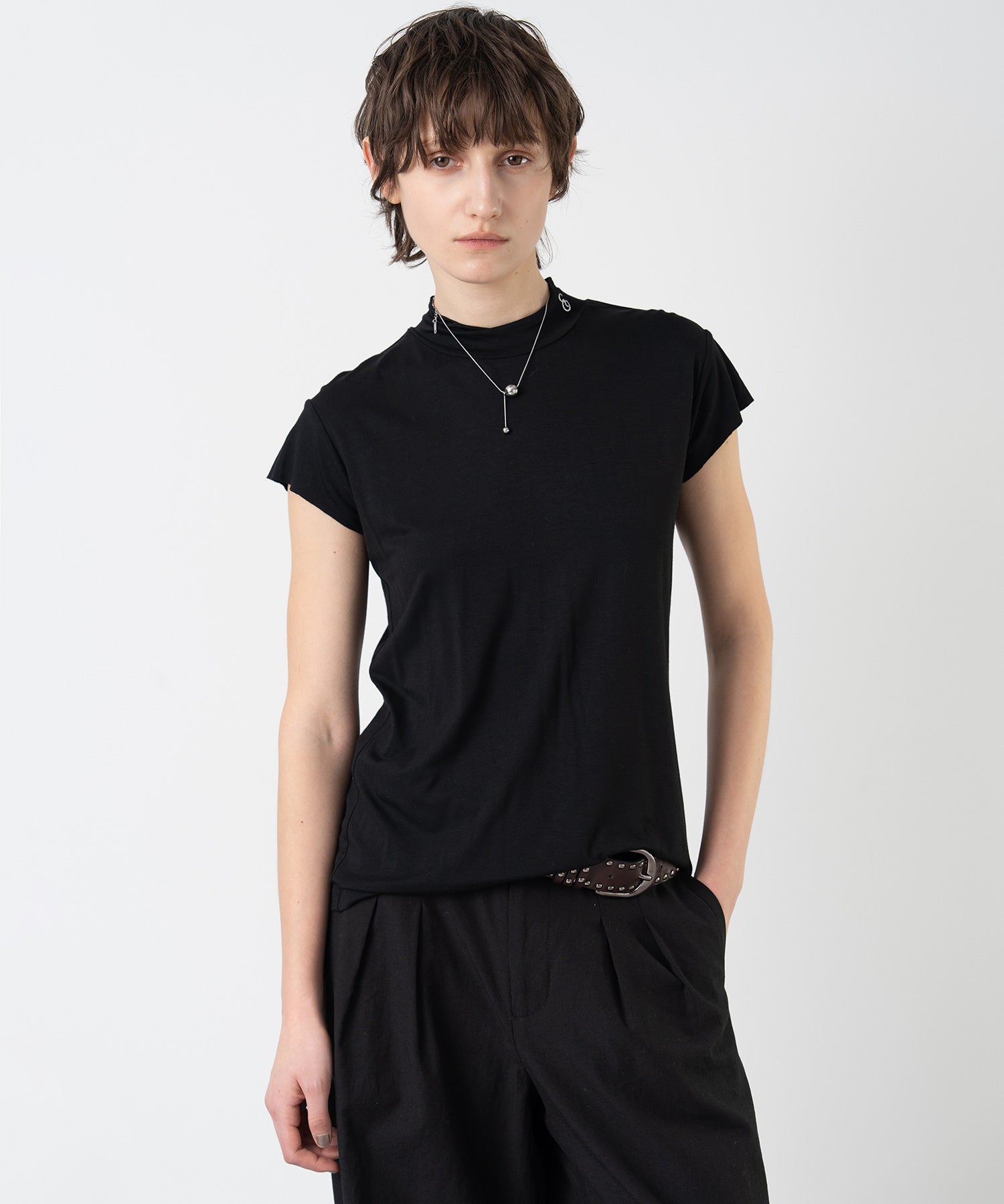 Draped Short Sleeve Top