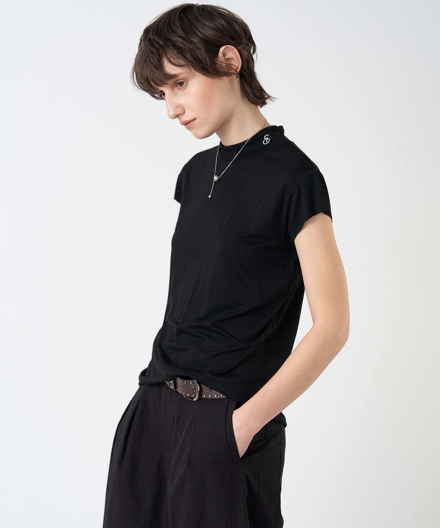 Draped Short Sleeve Top