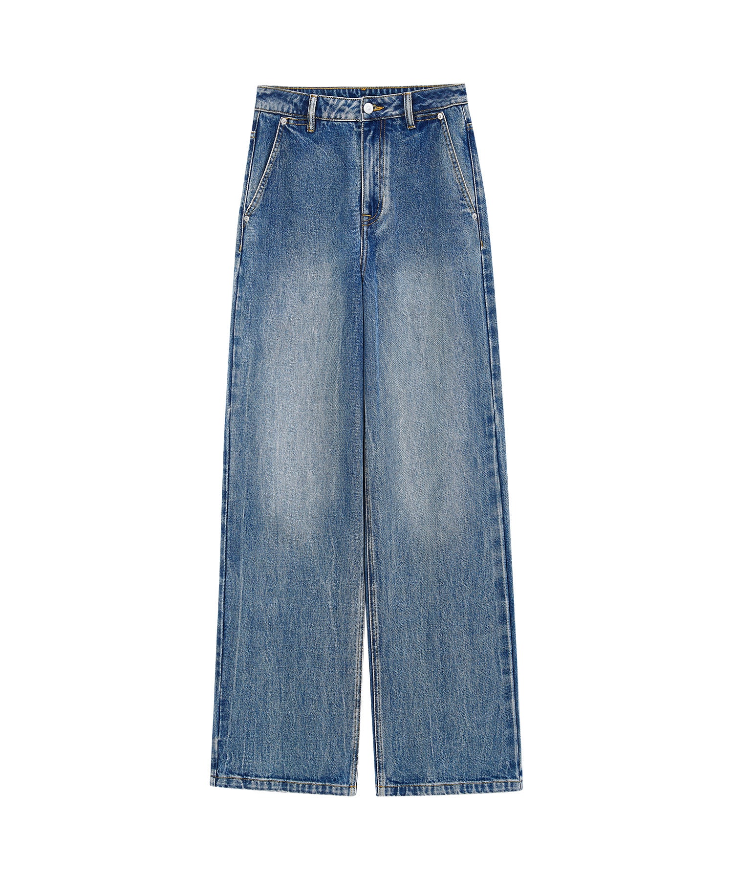 High-Rise Wide-Leg Naron Denim Pants