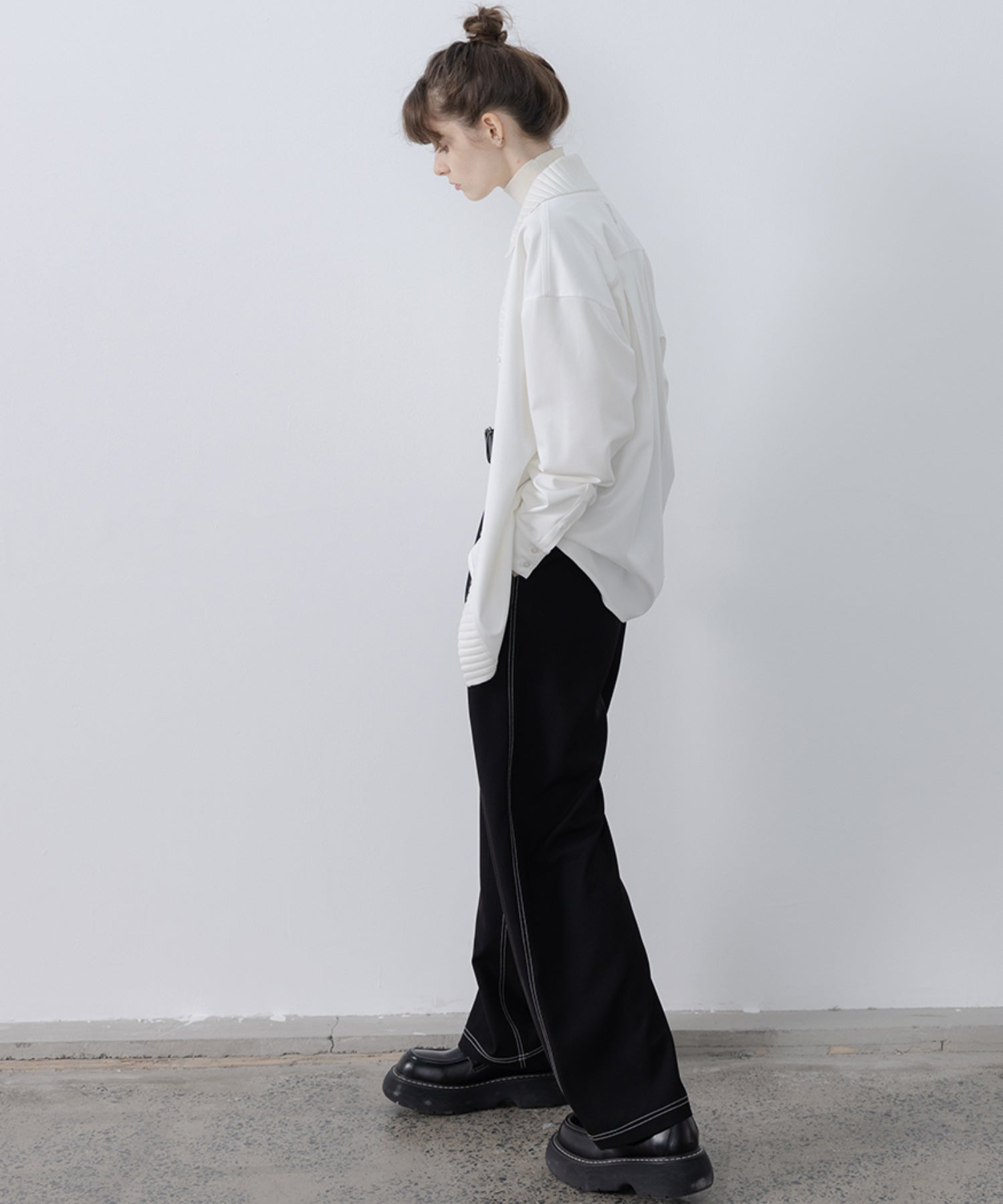 knit ribbed docking overshirt