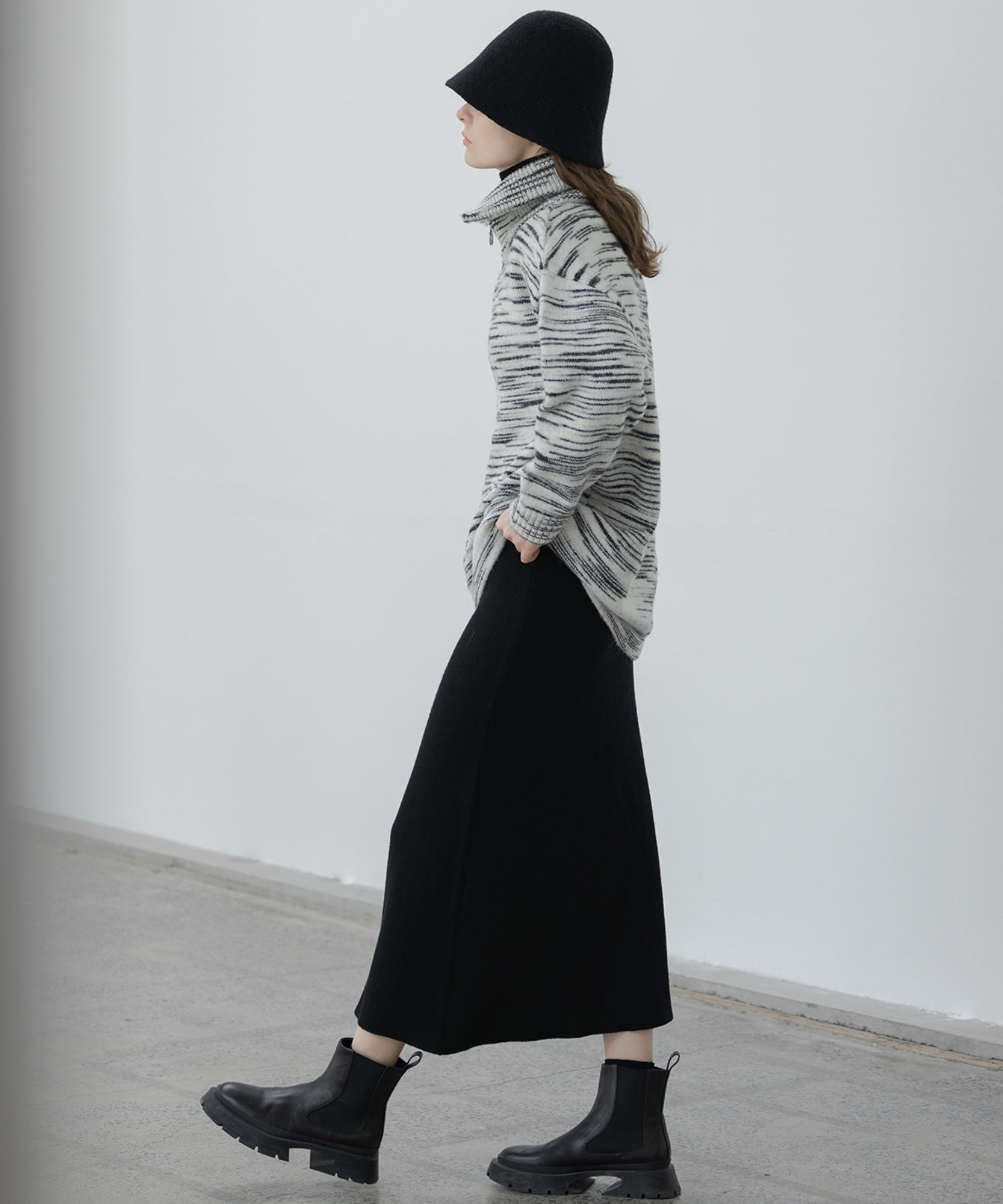 Half-Zip Oversized Polo Knit Pullover