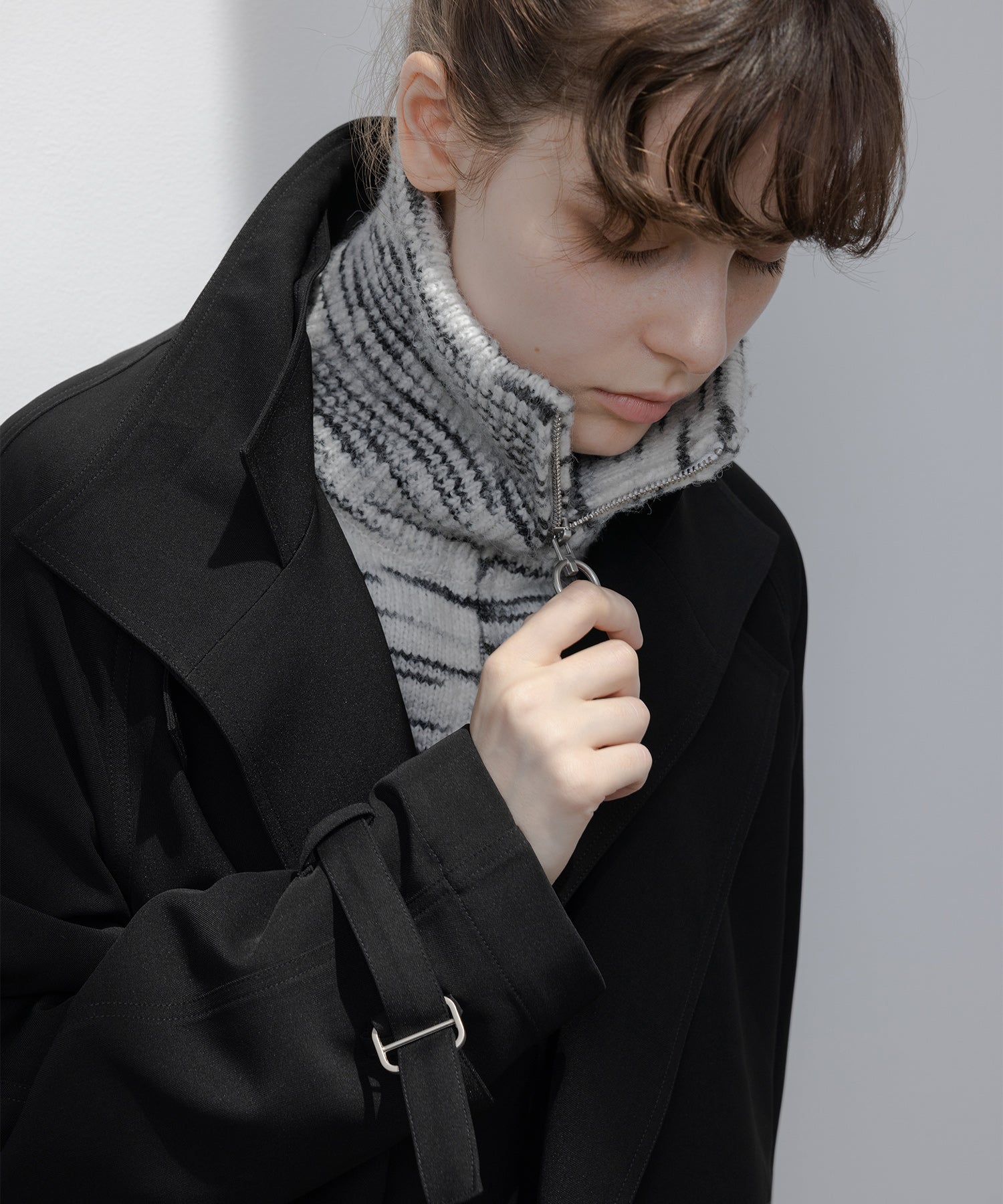 Half-Zip Oversized Polo Knit Pullover
