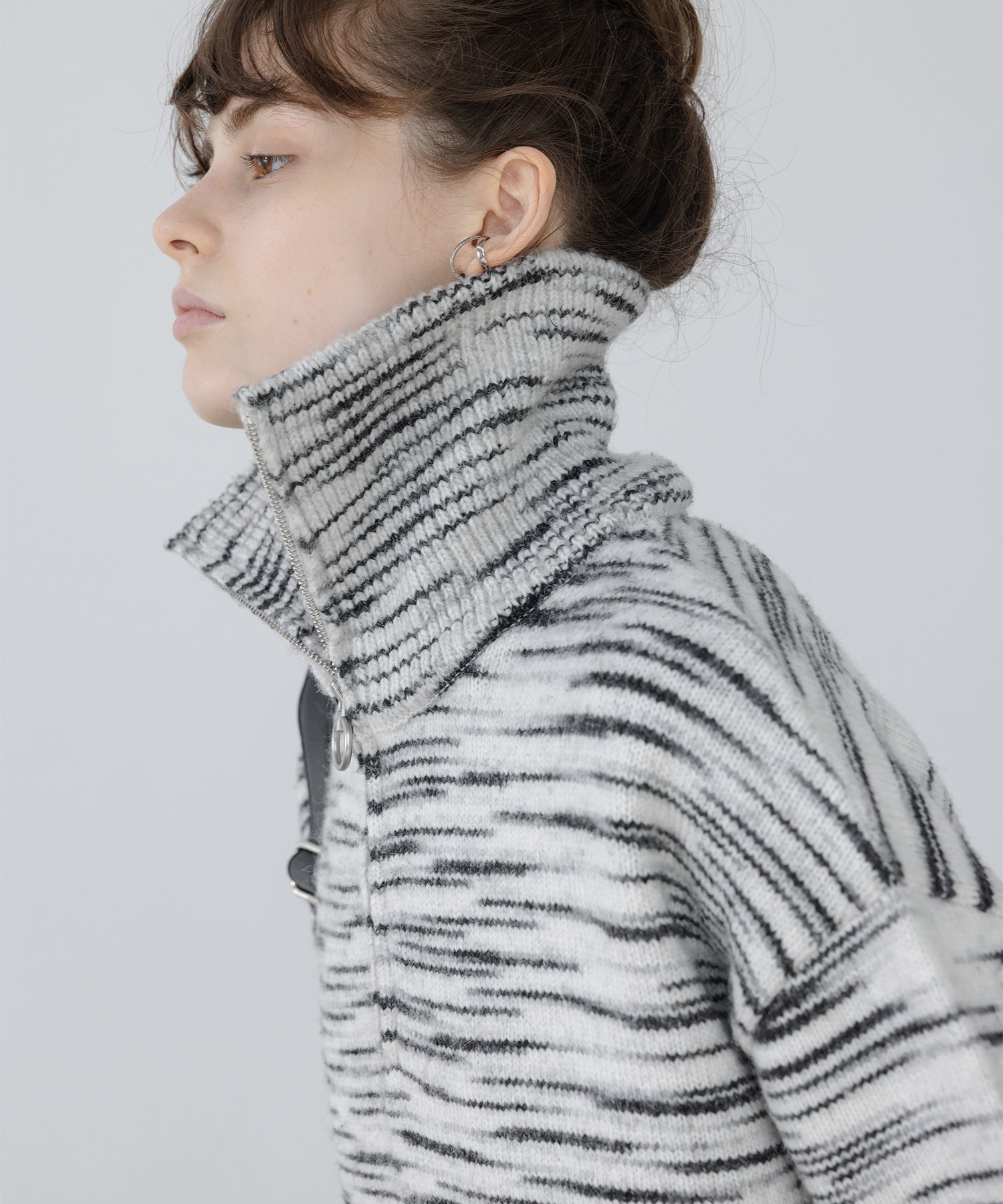 Half-Zip Oversized Polo Knit Pullover