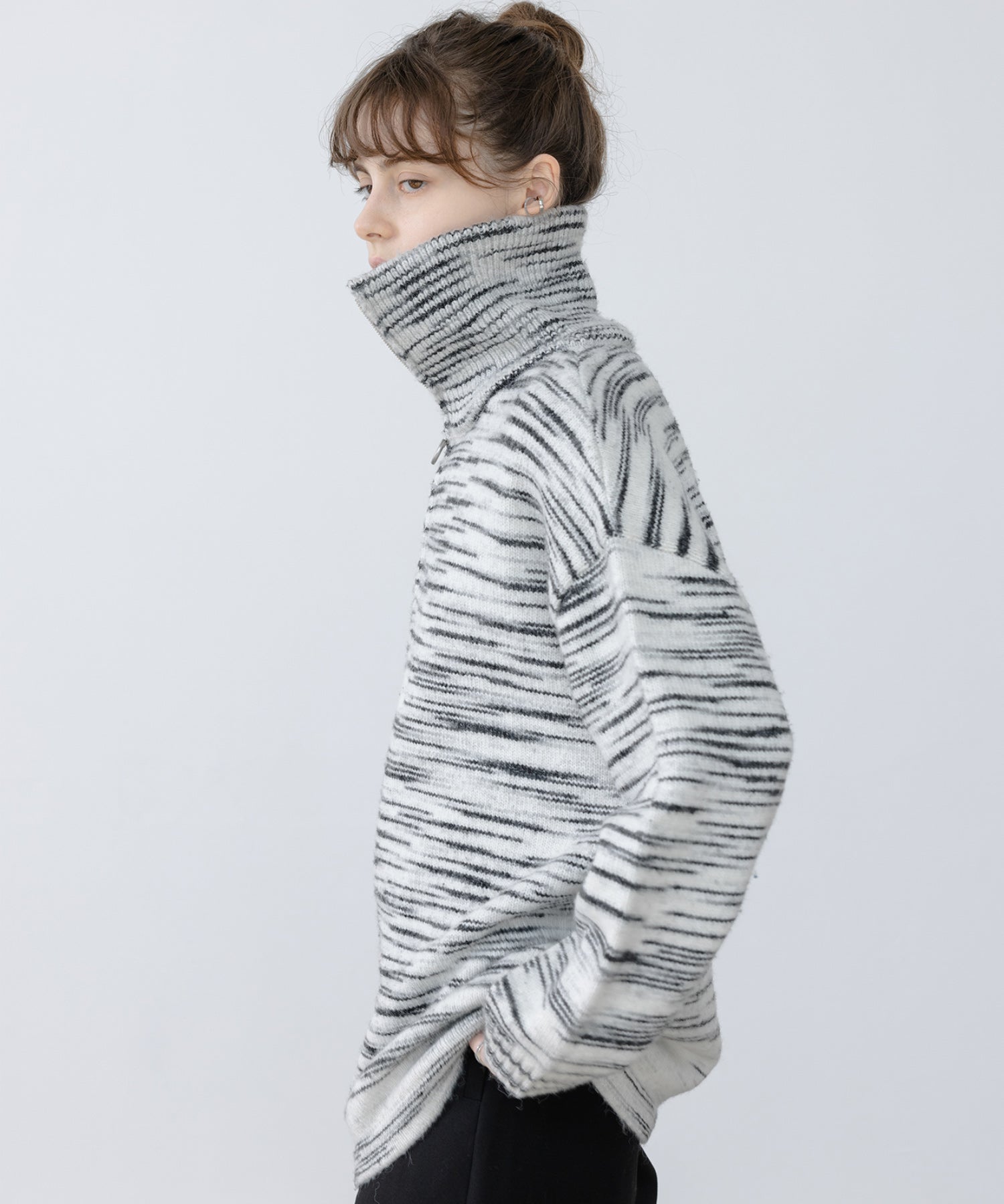 Half-Zip Oversized Polo Knit Pullover