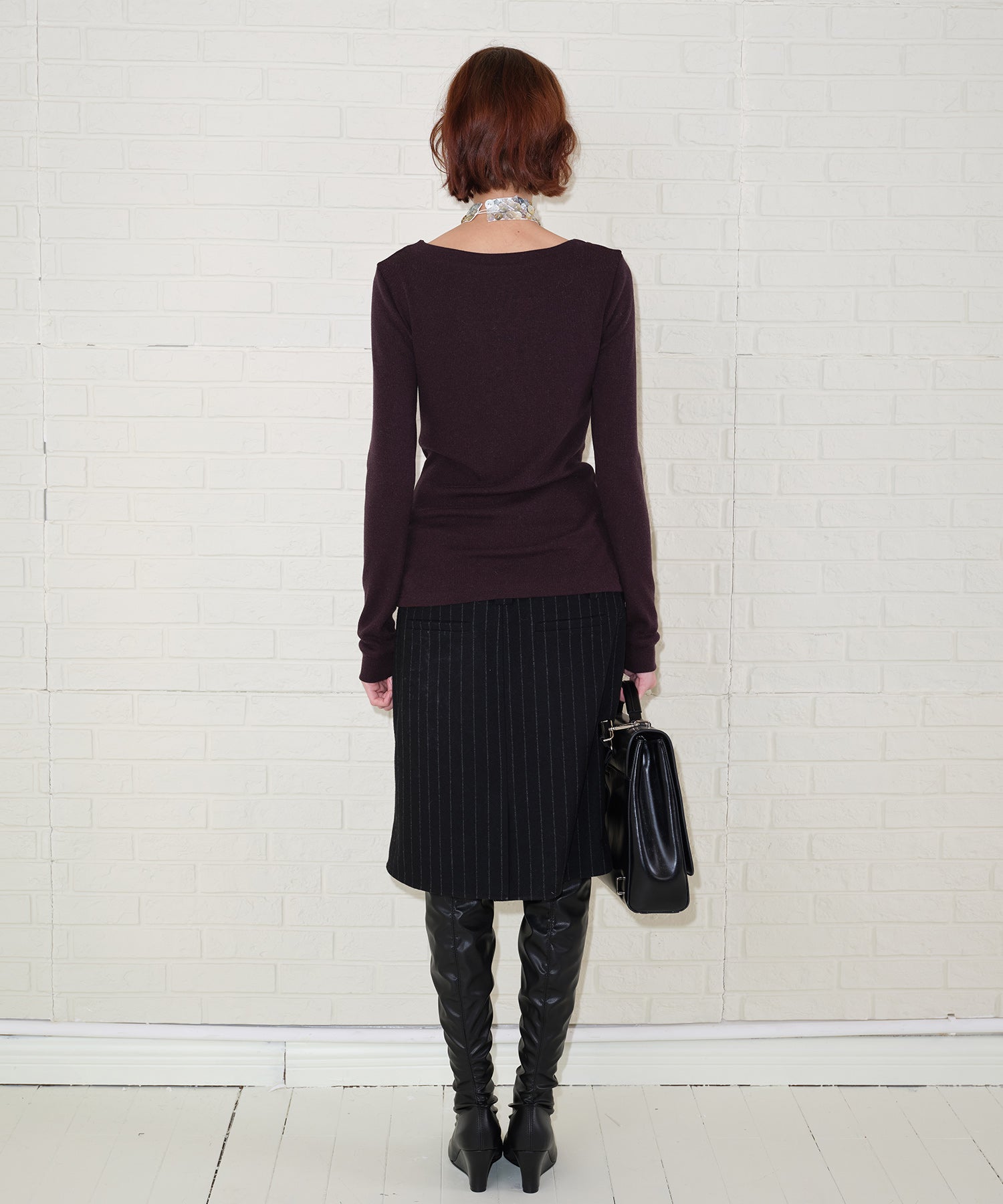 Side Button Detail Ribbed Top