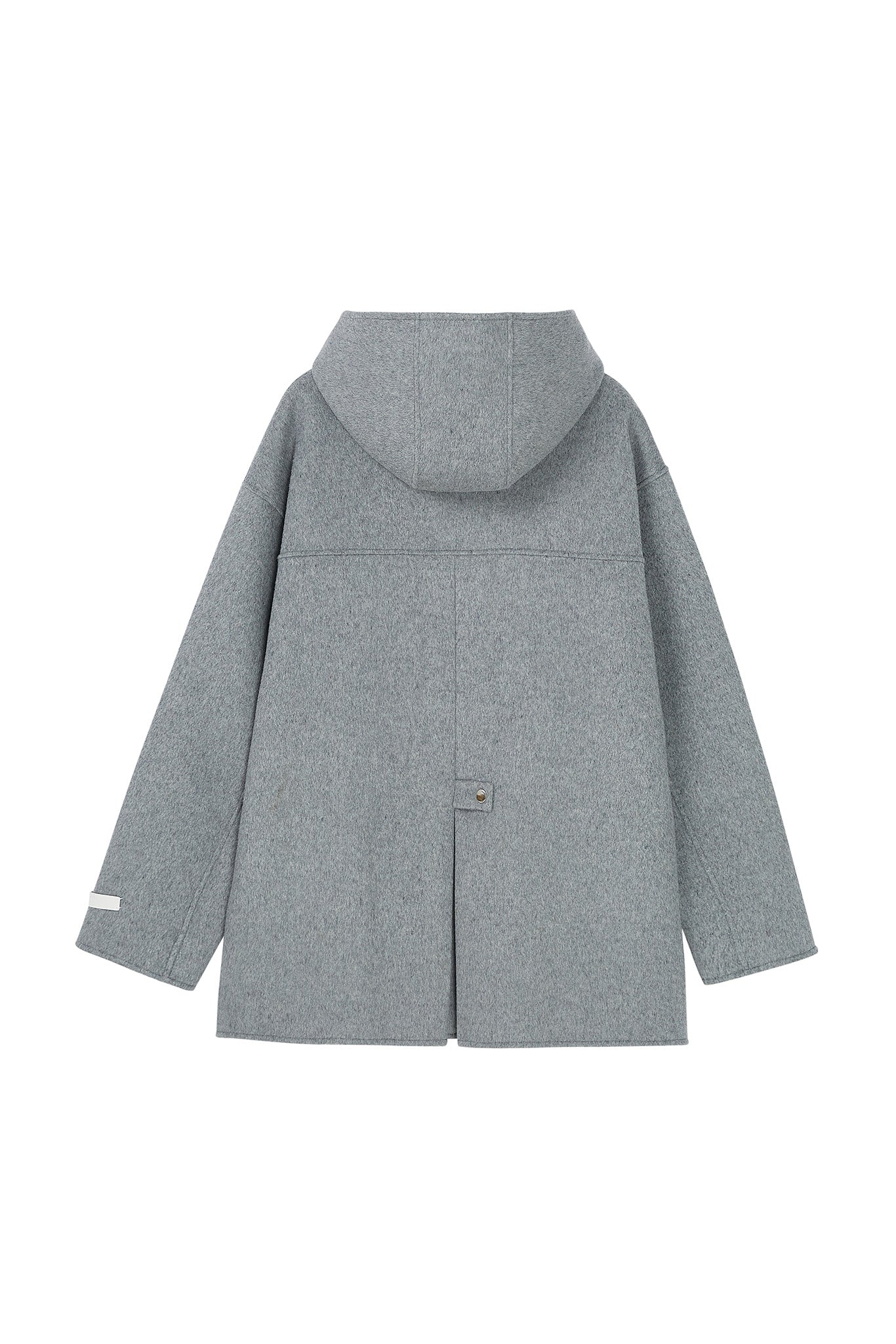 Zip-Up Wool Blend Short Coat