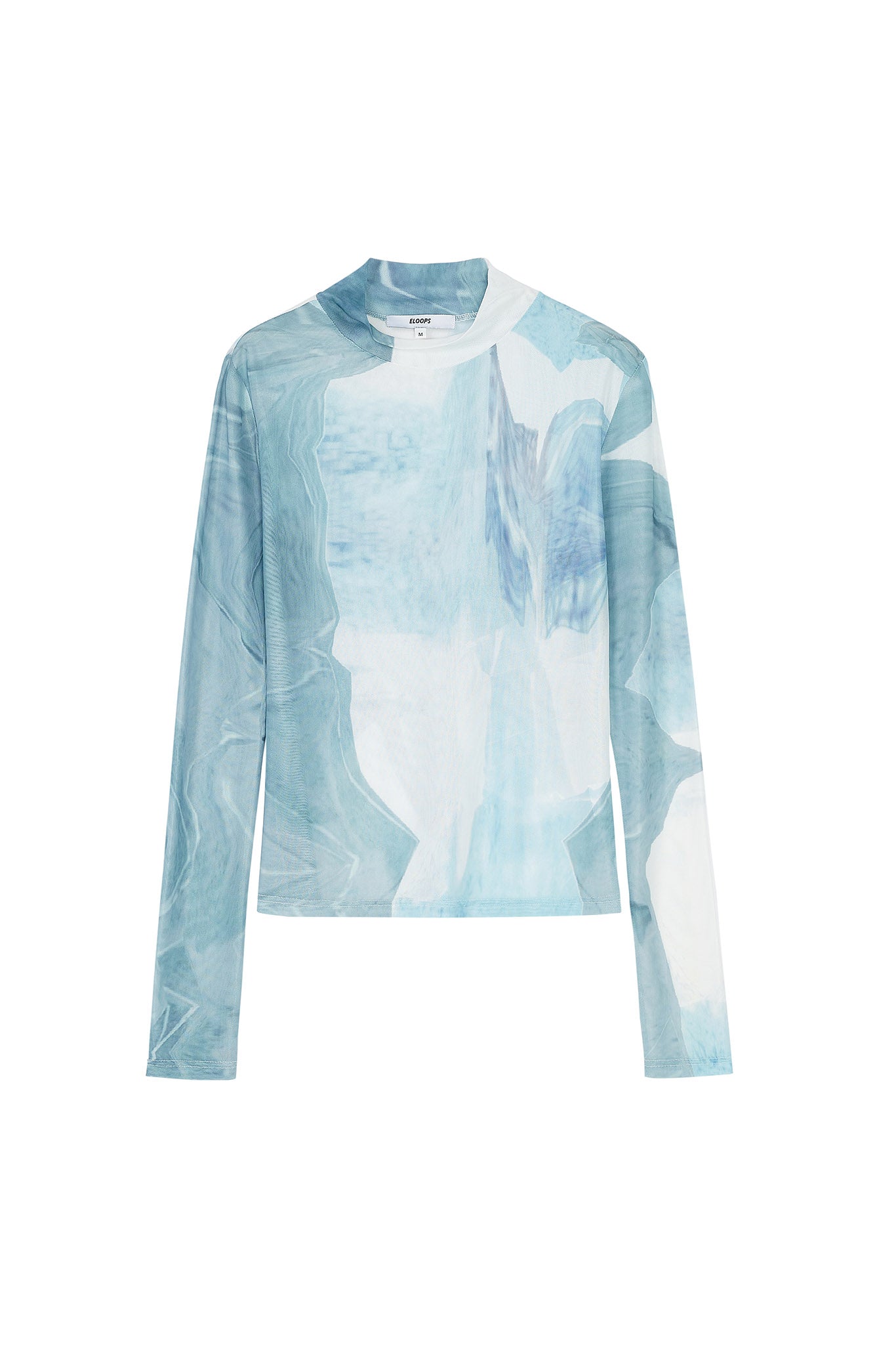 Abstract Print Sheer Top