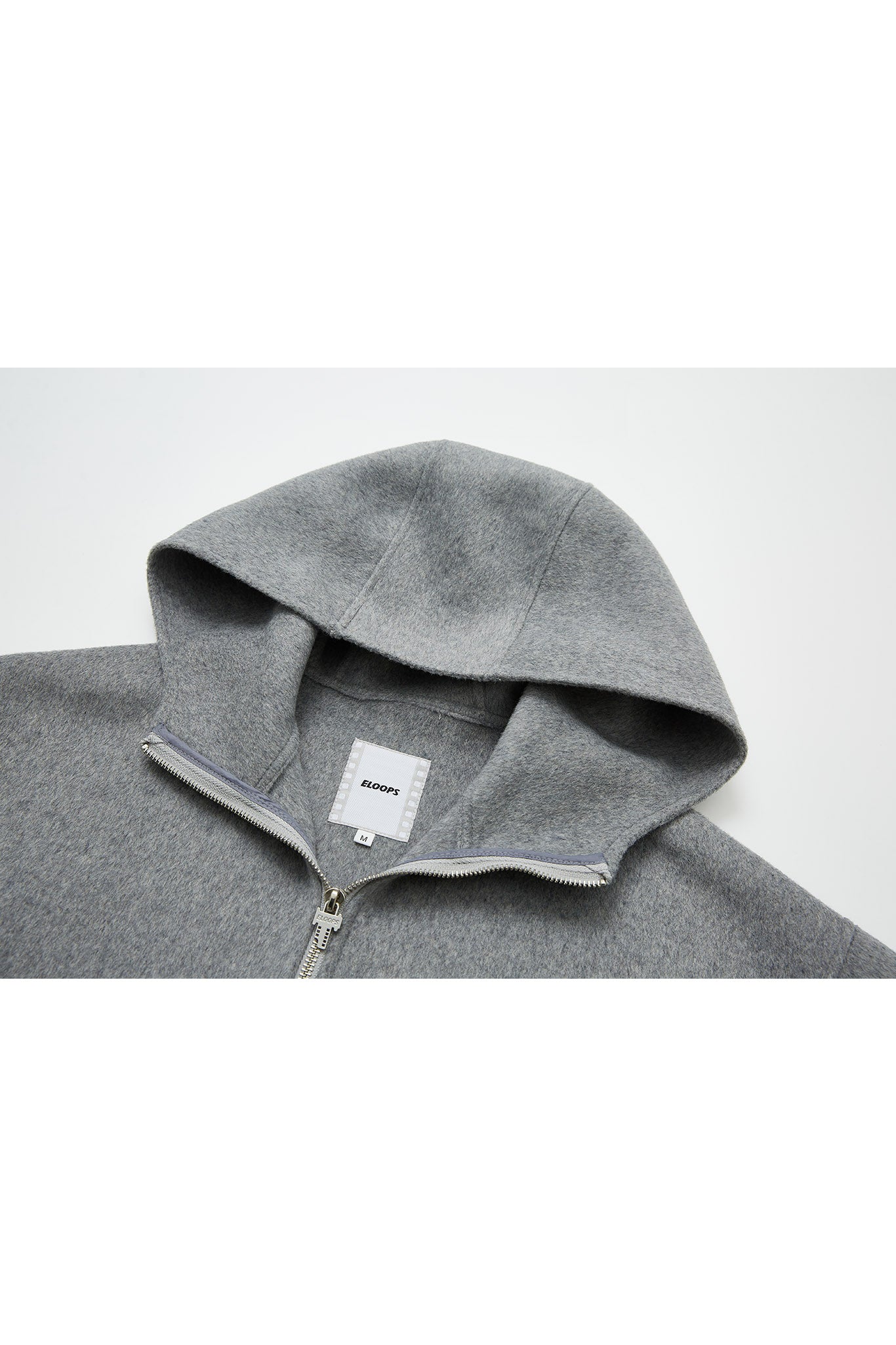 Zip-Up Wool Blend Short Coat