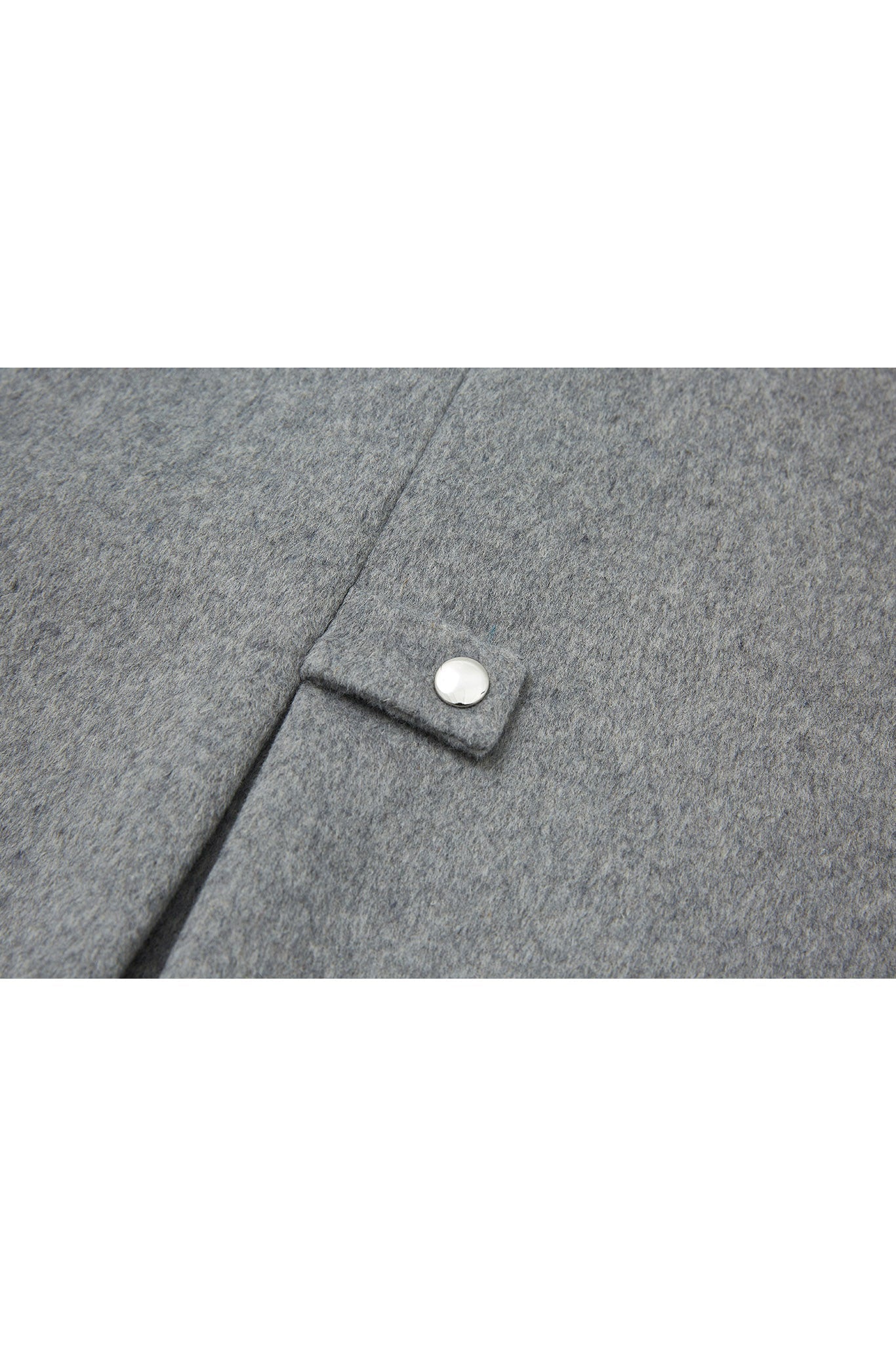 Zip-Up Wool Blend Short Coat