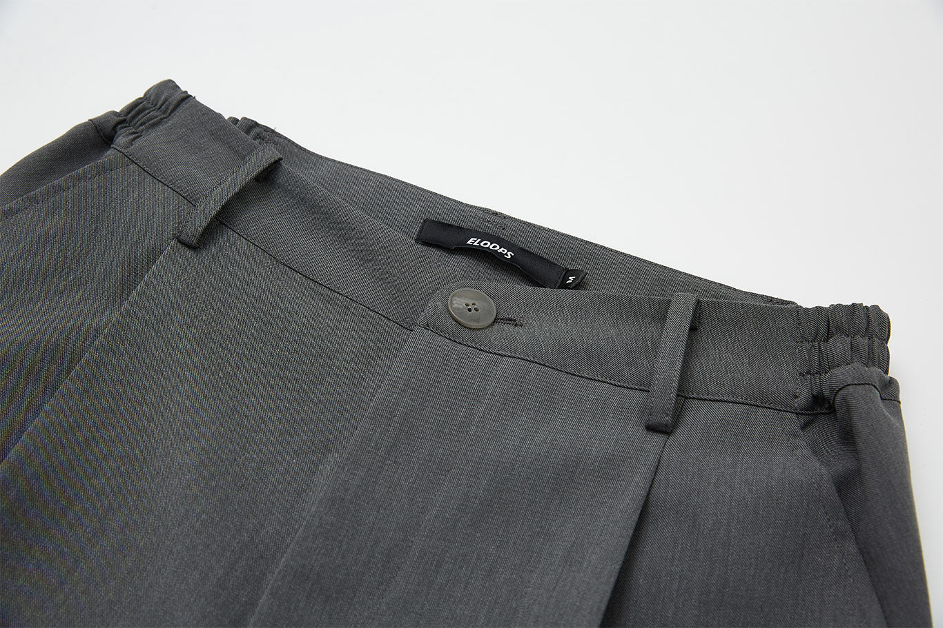 Accent Button Straight Basic Pants