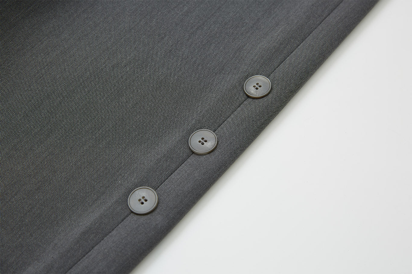 Accent Button Straight Basic Pants