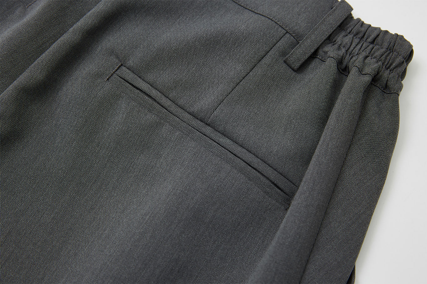 Accent Button Straight Basic Pants