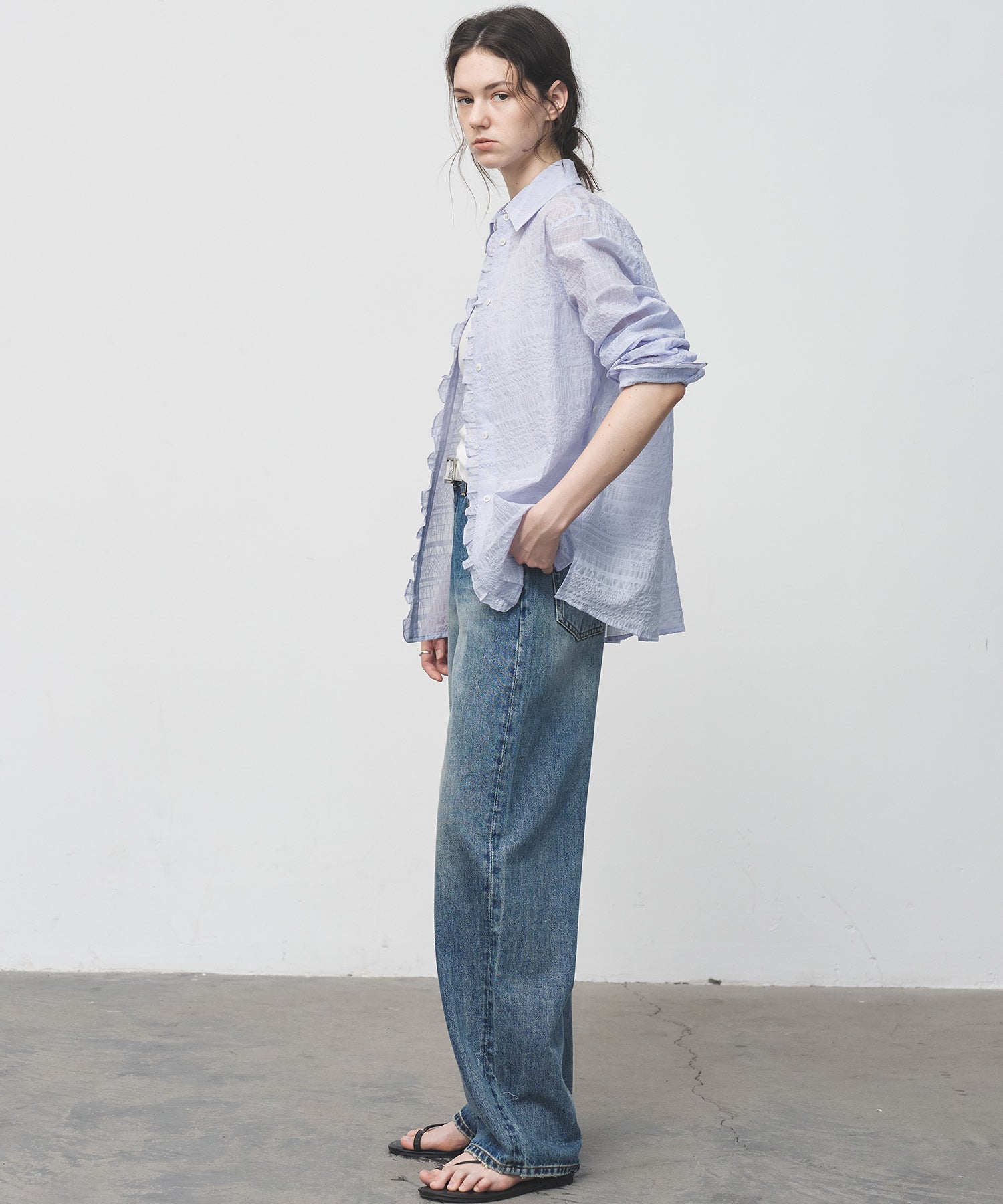 Mid-Rise Straight Wide-Leg Jeans