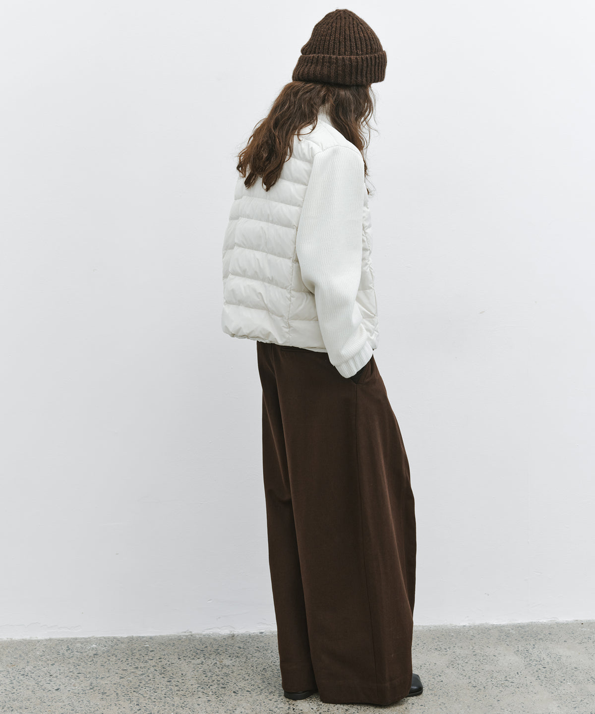 「10月下旬出荷予定」Back Elastic Wide Straight Pants