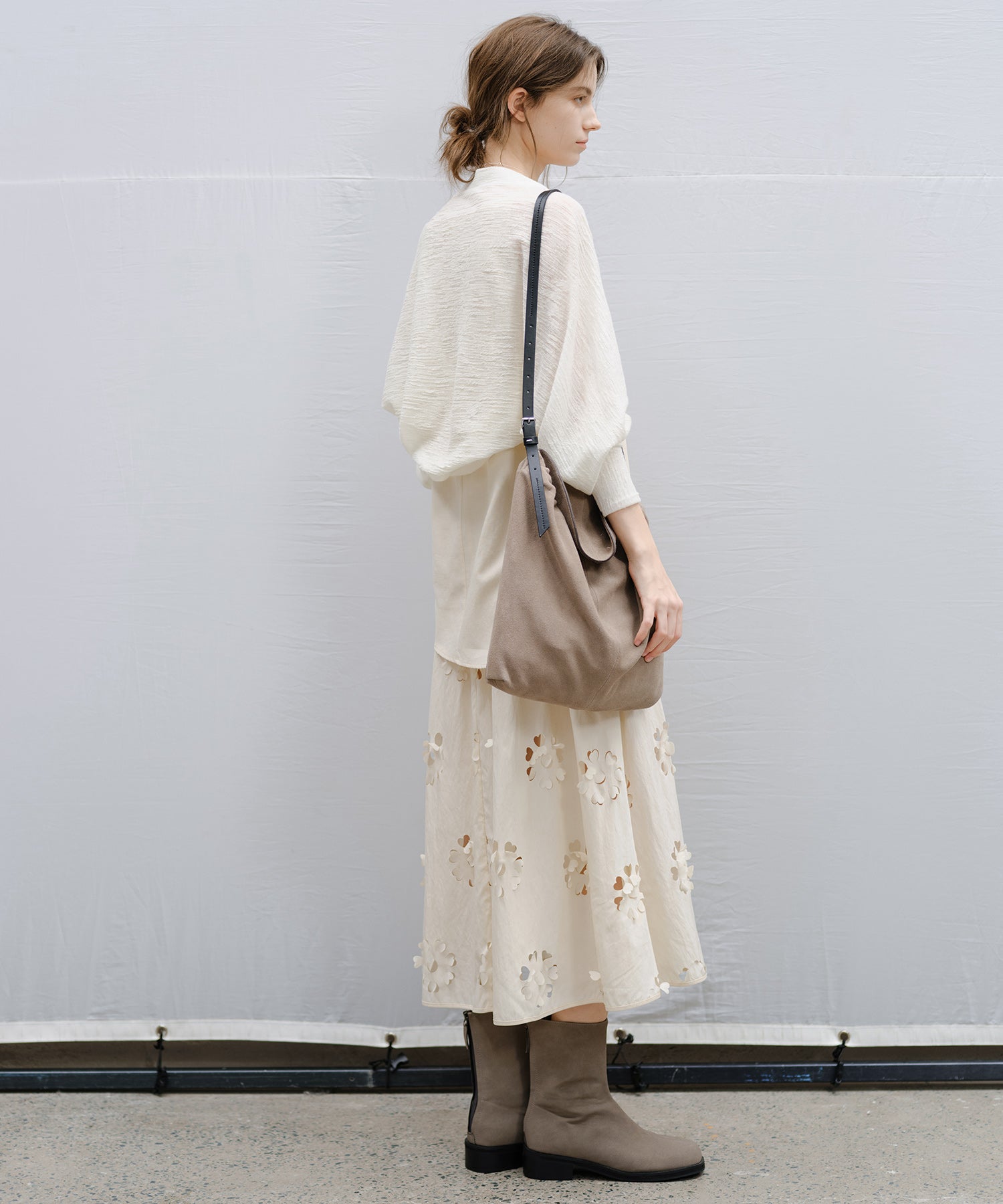 "Shipping from late February to early March" Textured Sheer Bolero Cardigan