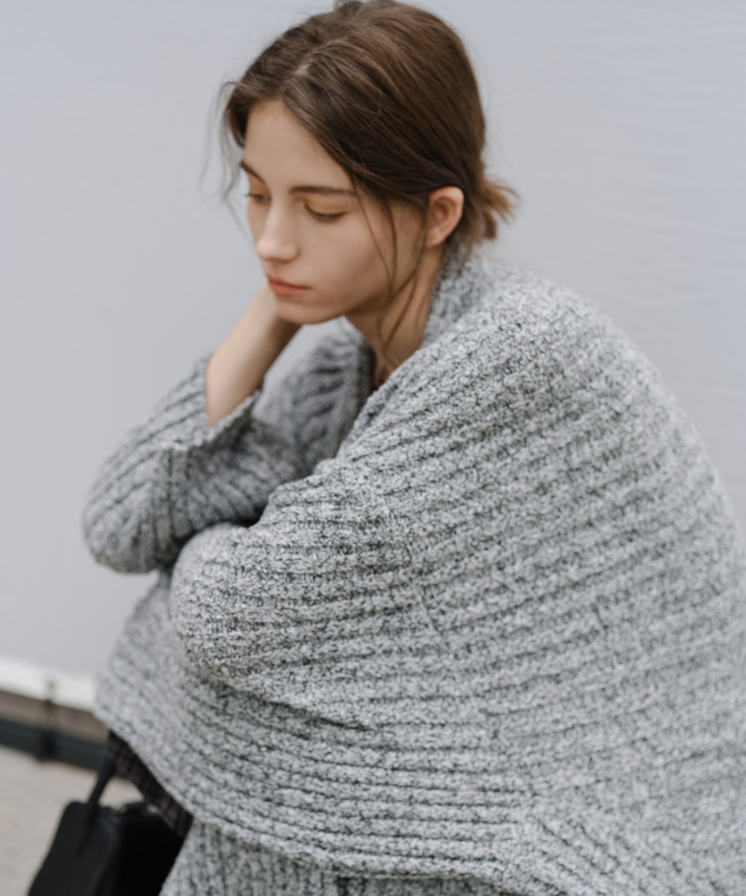 “Shipping from late February to early March” Chunky Draped Knit Cardigan