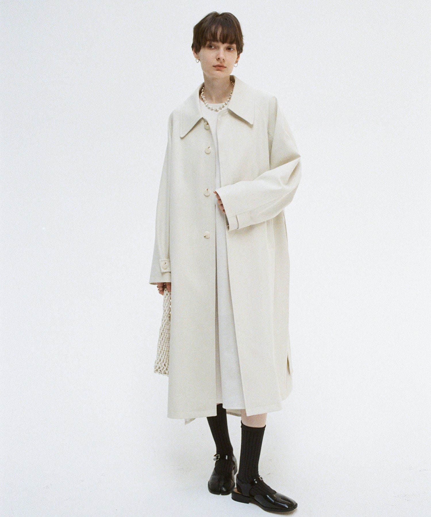 Oversized Raglan Sleeve Long Coat with Belt
