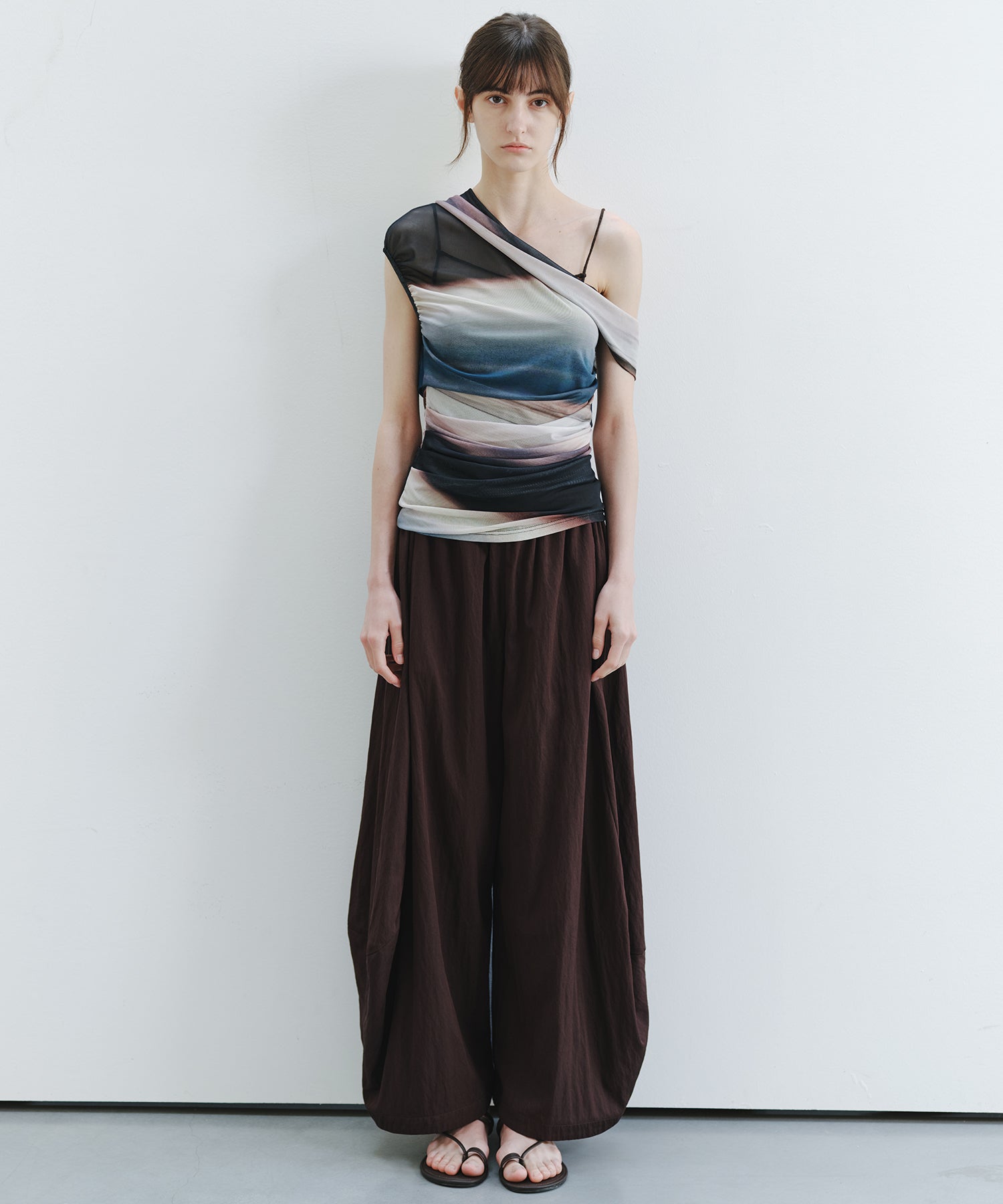 「6月上旬~中旬出荷」Nuanced Draped Wide Pants