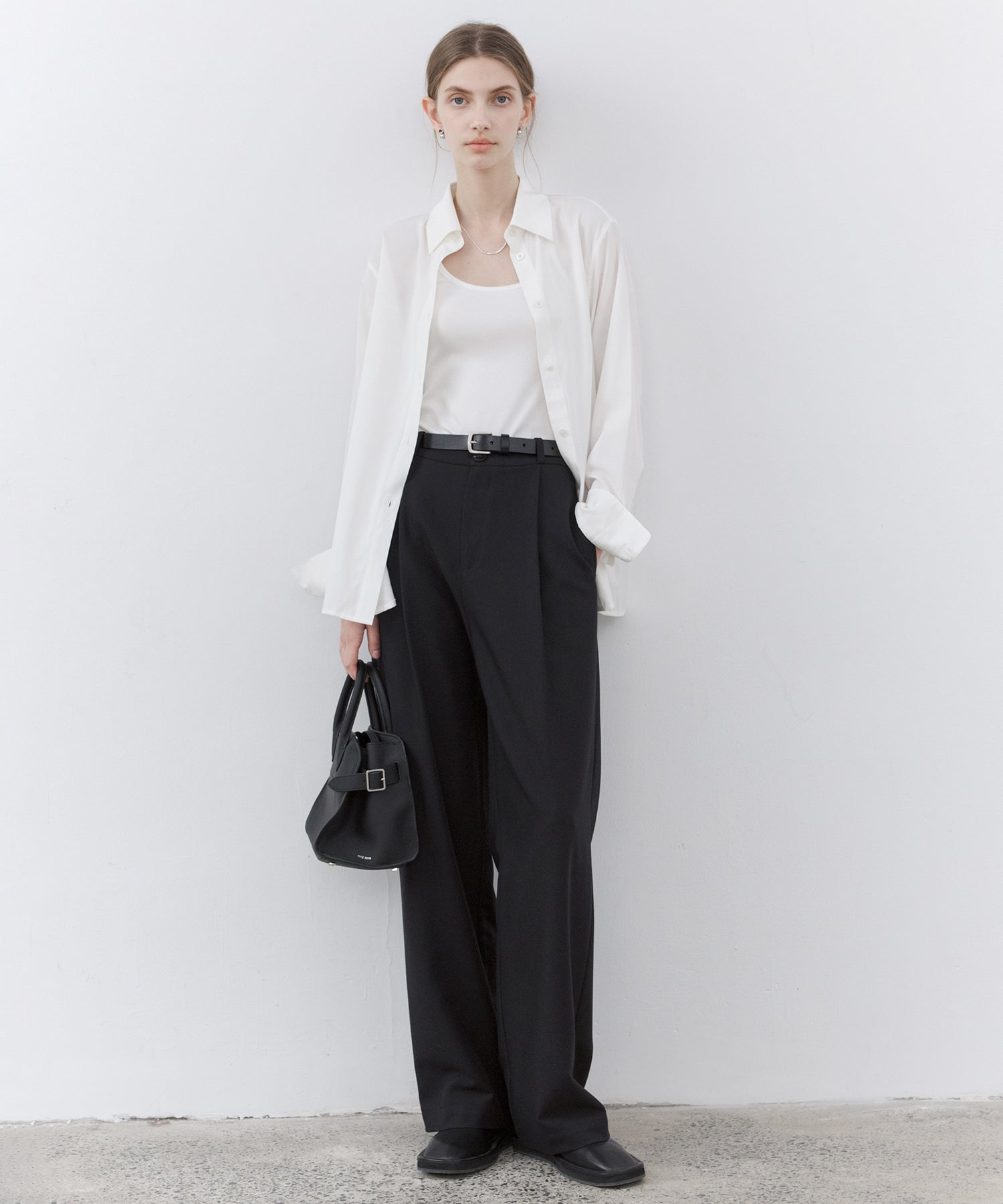 2-Way Asymmetric Button Long Sleeve Shirt