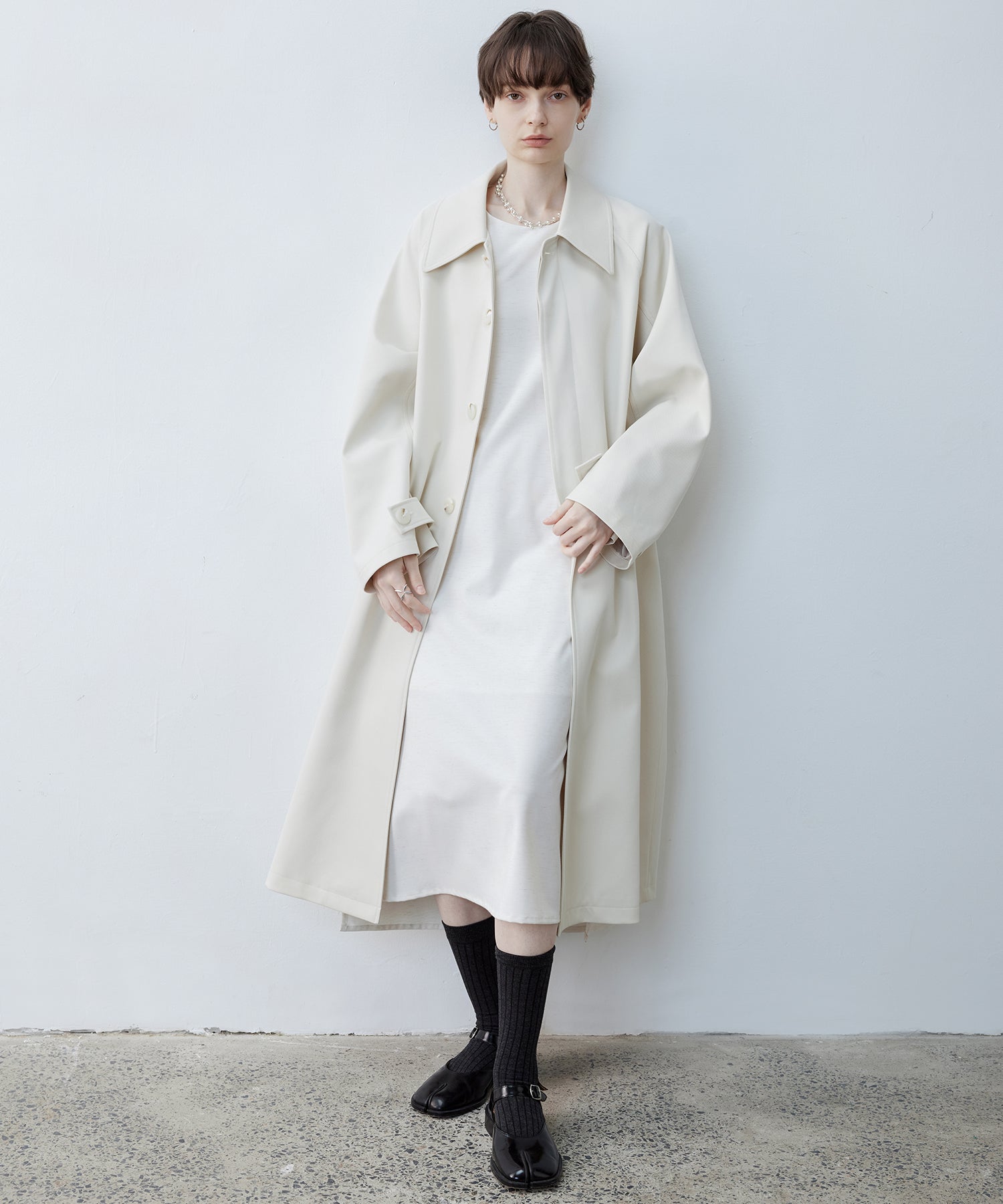 Oversized Raglan Sleeve Long Coat with Belt
