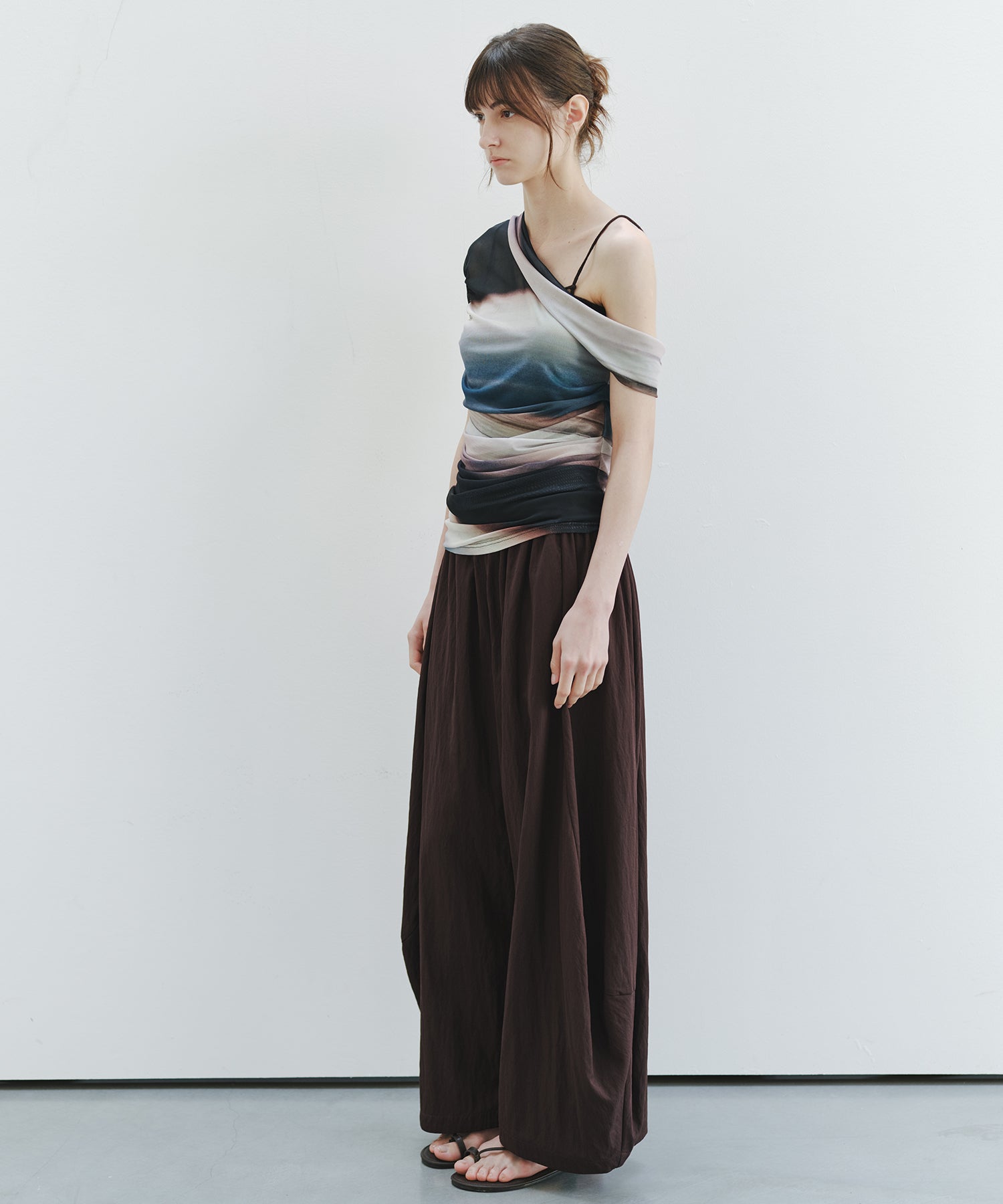 「6月上旬~中旬出荷」Nuanced Draped Wide Pants