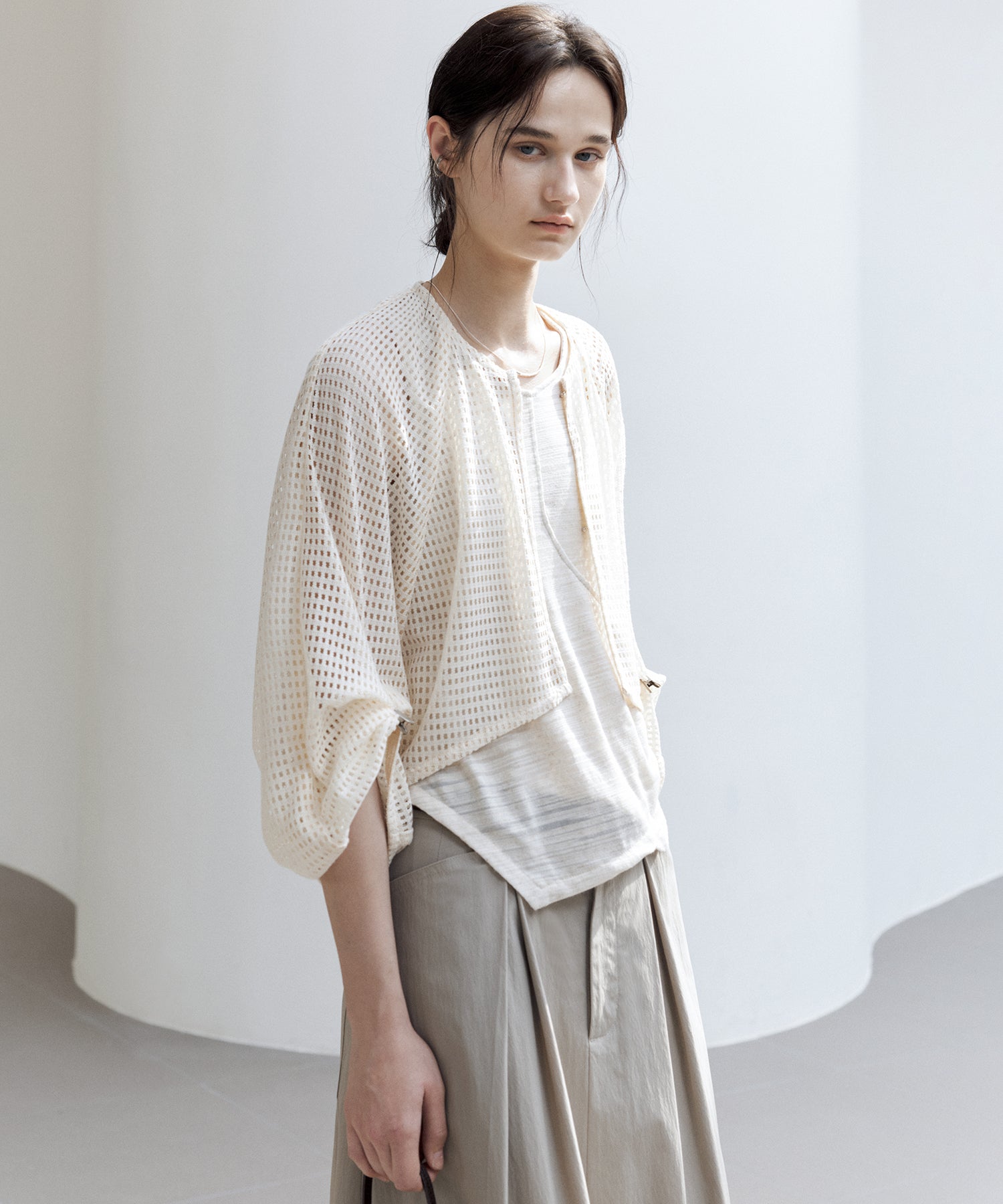 Sheer Cutwork Short Bolero Cardigan