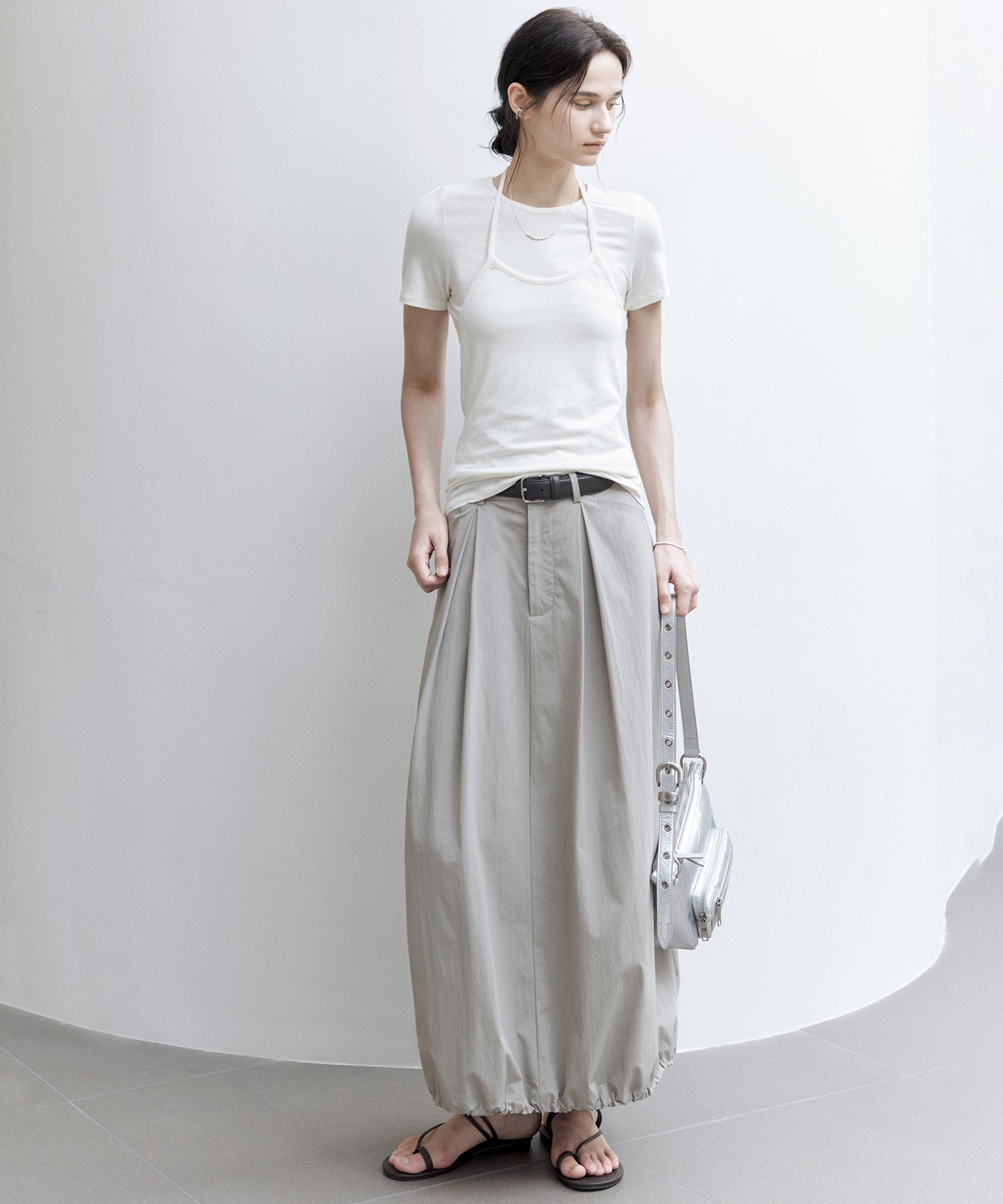 Layered Halter Neck T-Shirt Set