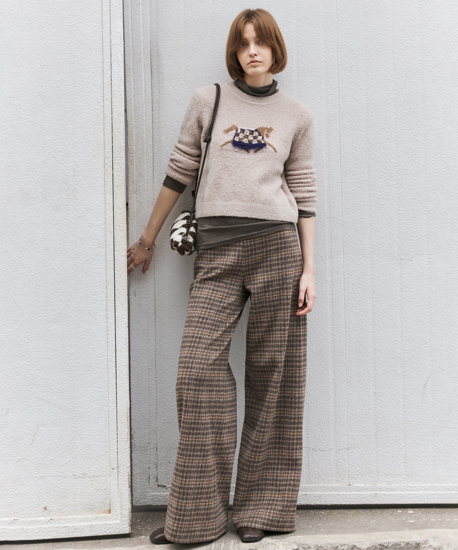 Pony Jacquard Crewneck Knit Sweater