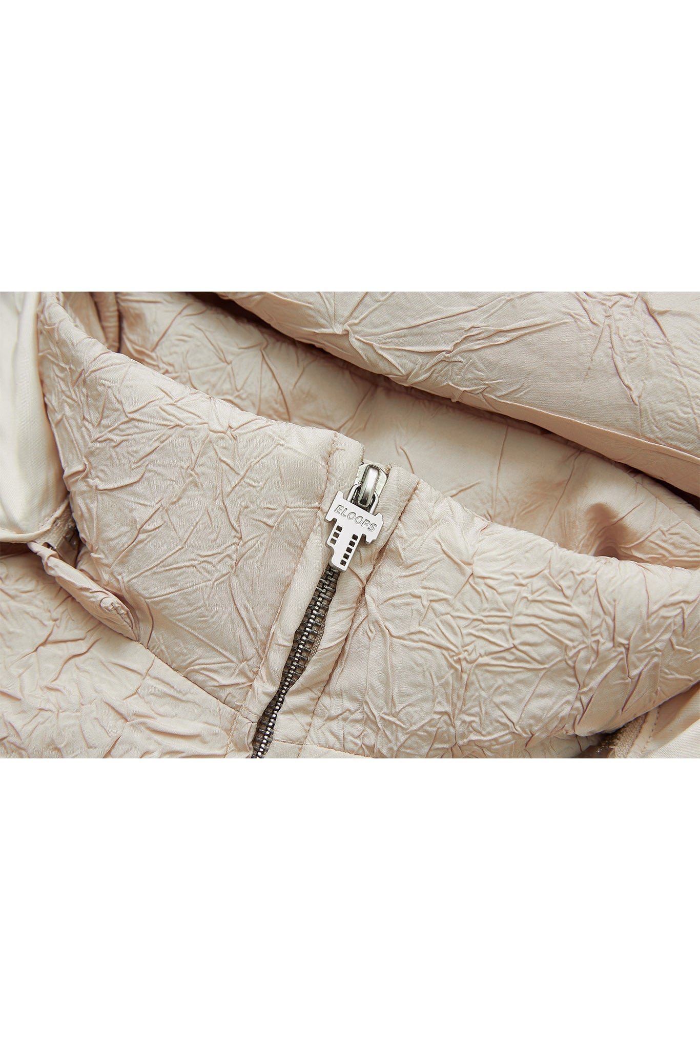 Puffy Jacquard Hooded Down Jacket