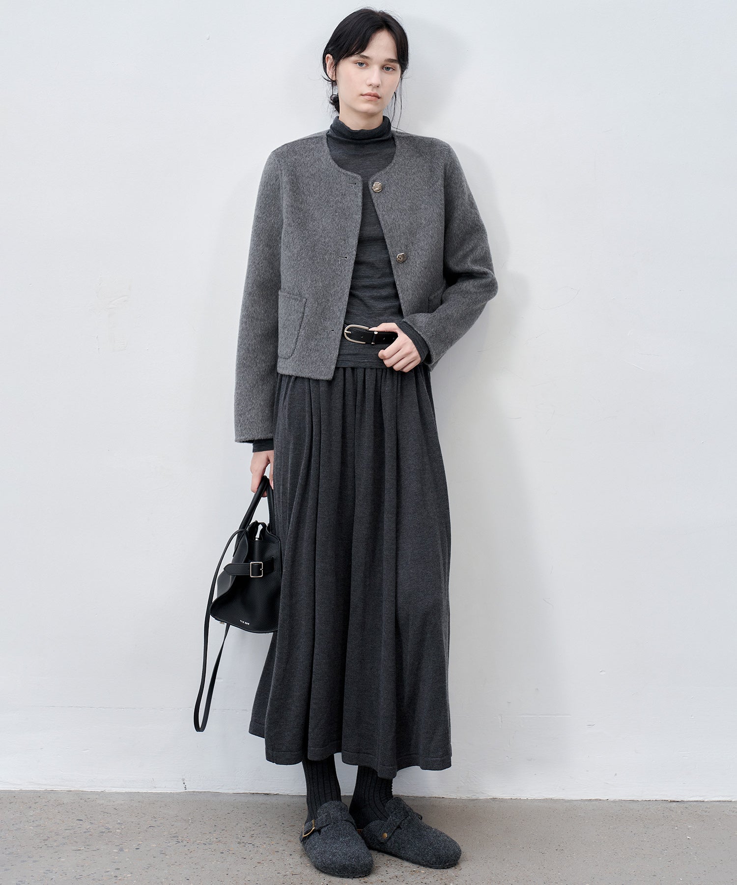 Slim-Fit Wool Turtleneck Knit Top