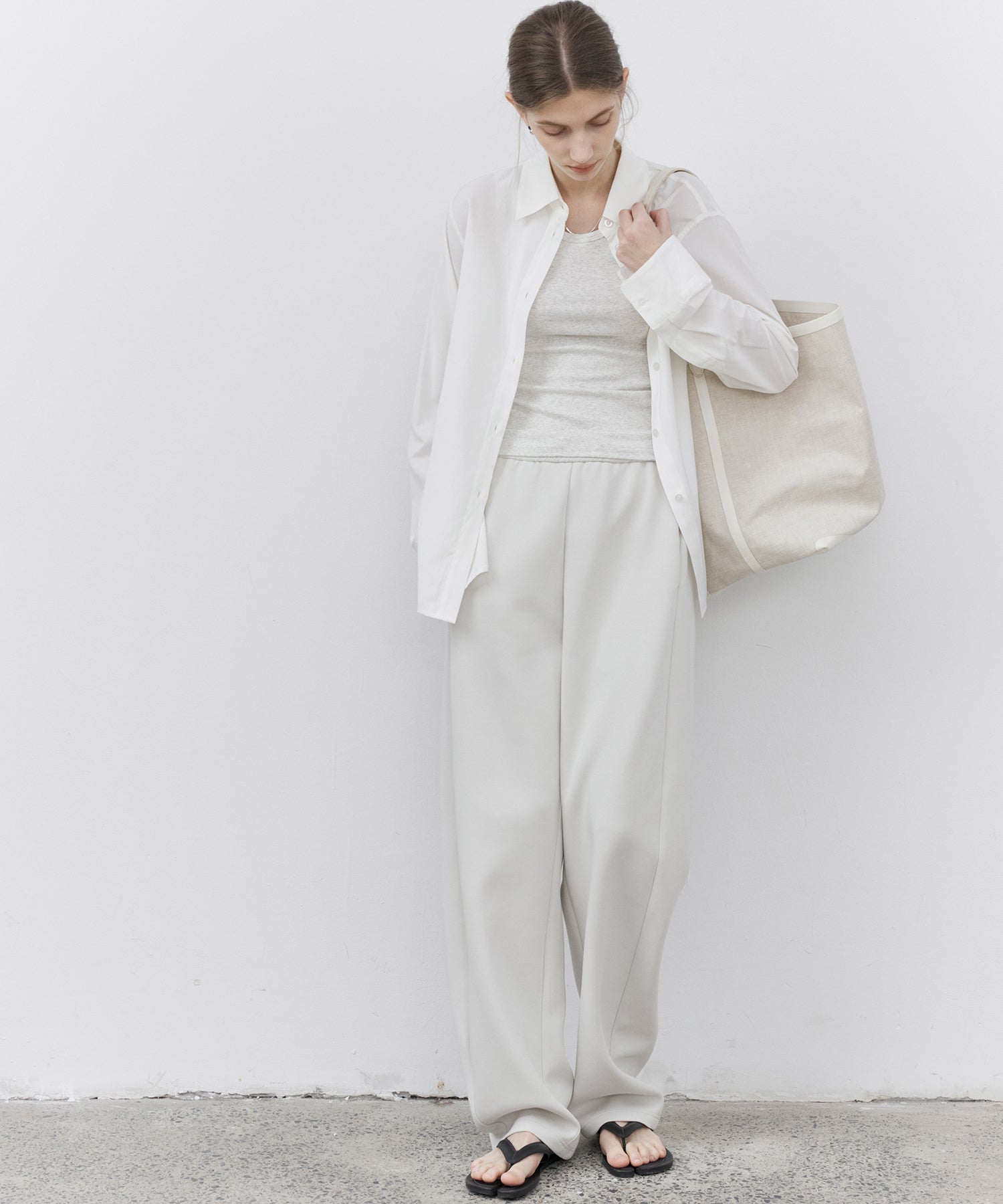 Stretch Ribbed U-Neck Tank Top