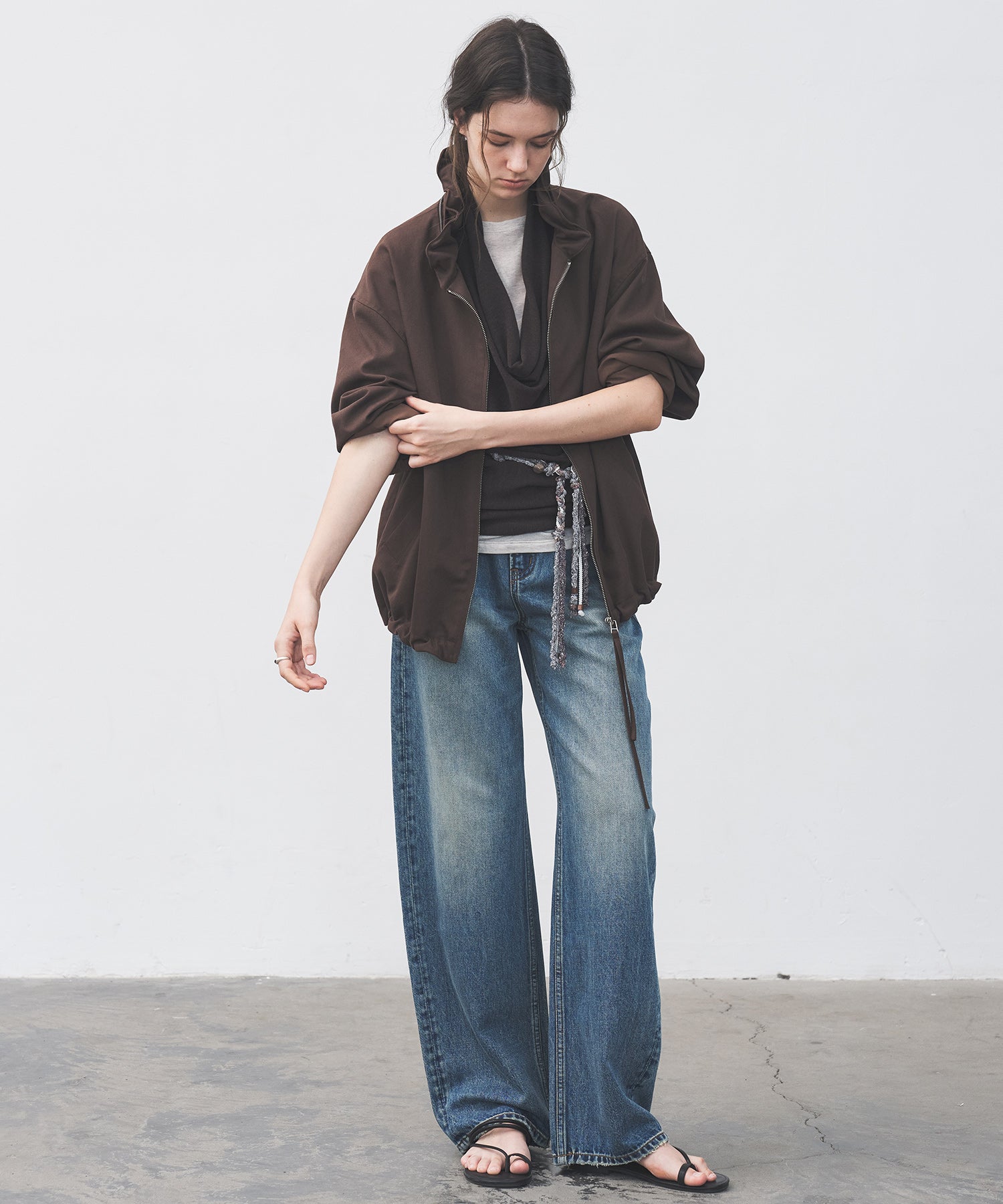 Frill-Collar Short Jacket