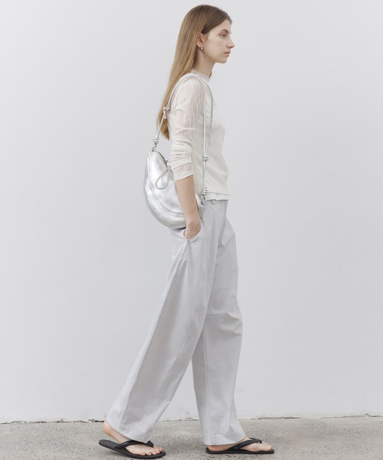 Jacquard Sheer Boat Neck Top