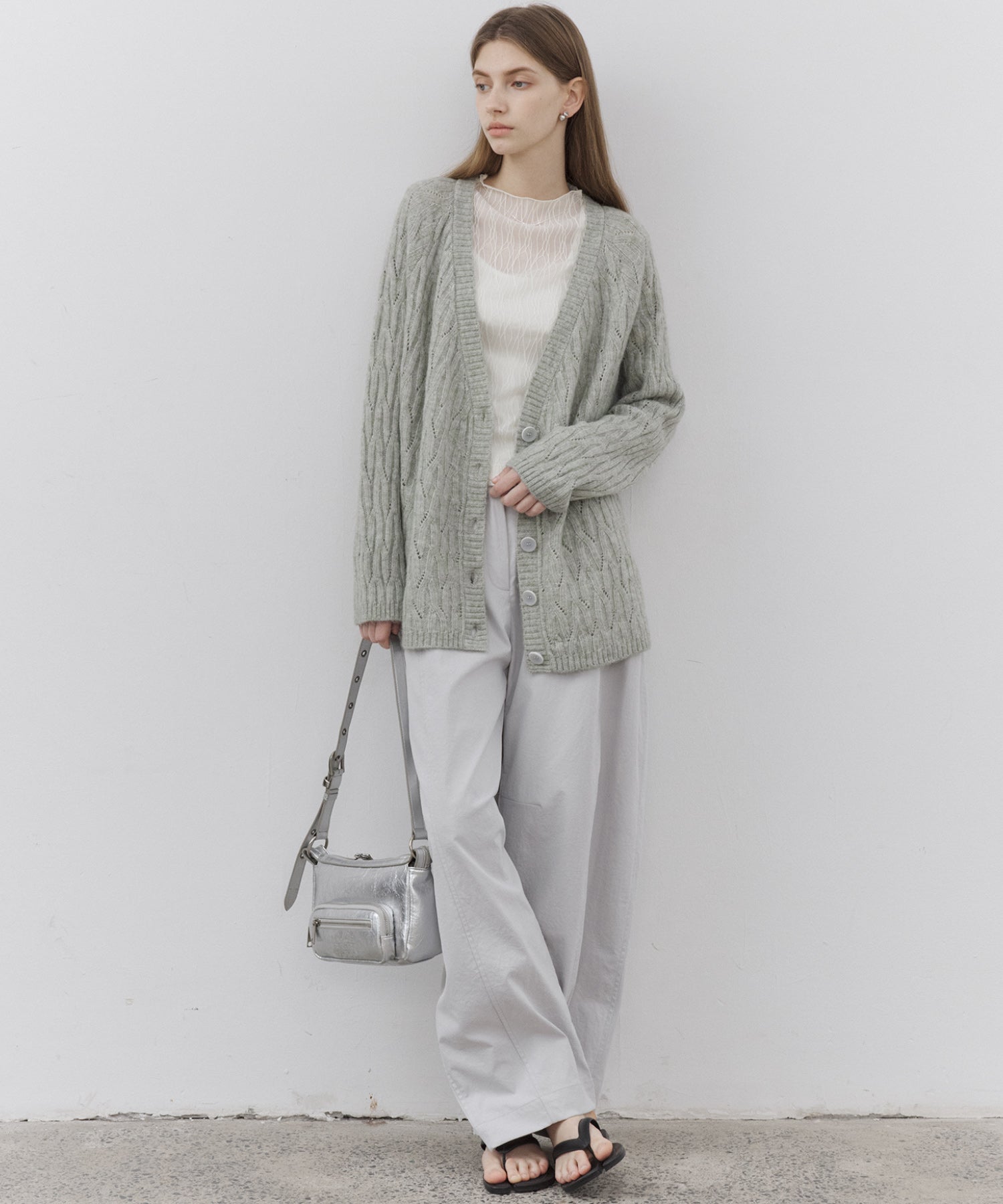 Jacquard Sheer Boat Neck Top