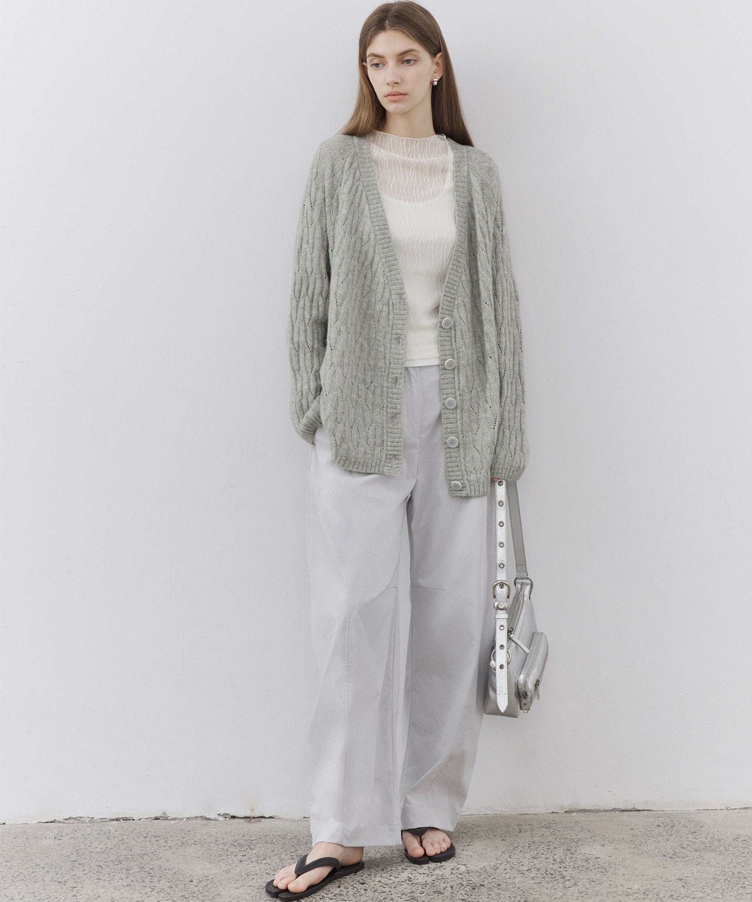 Jacquard Sheer Boat Neck Top