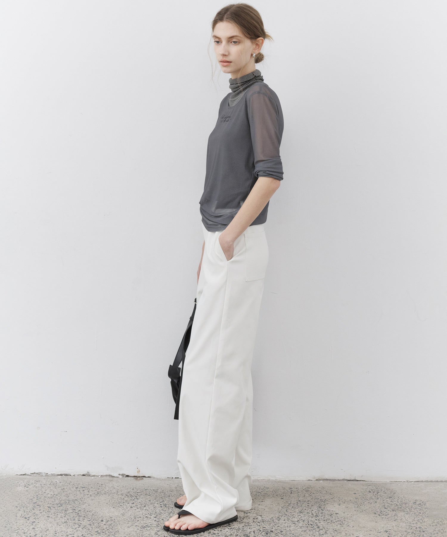 Essential Translucent Mesh Printed Top