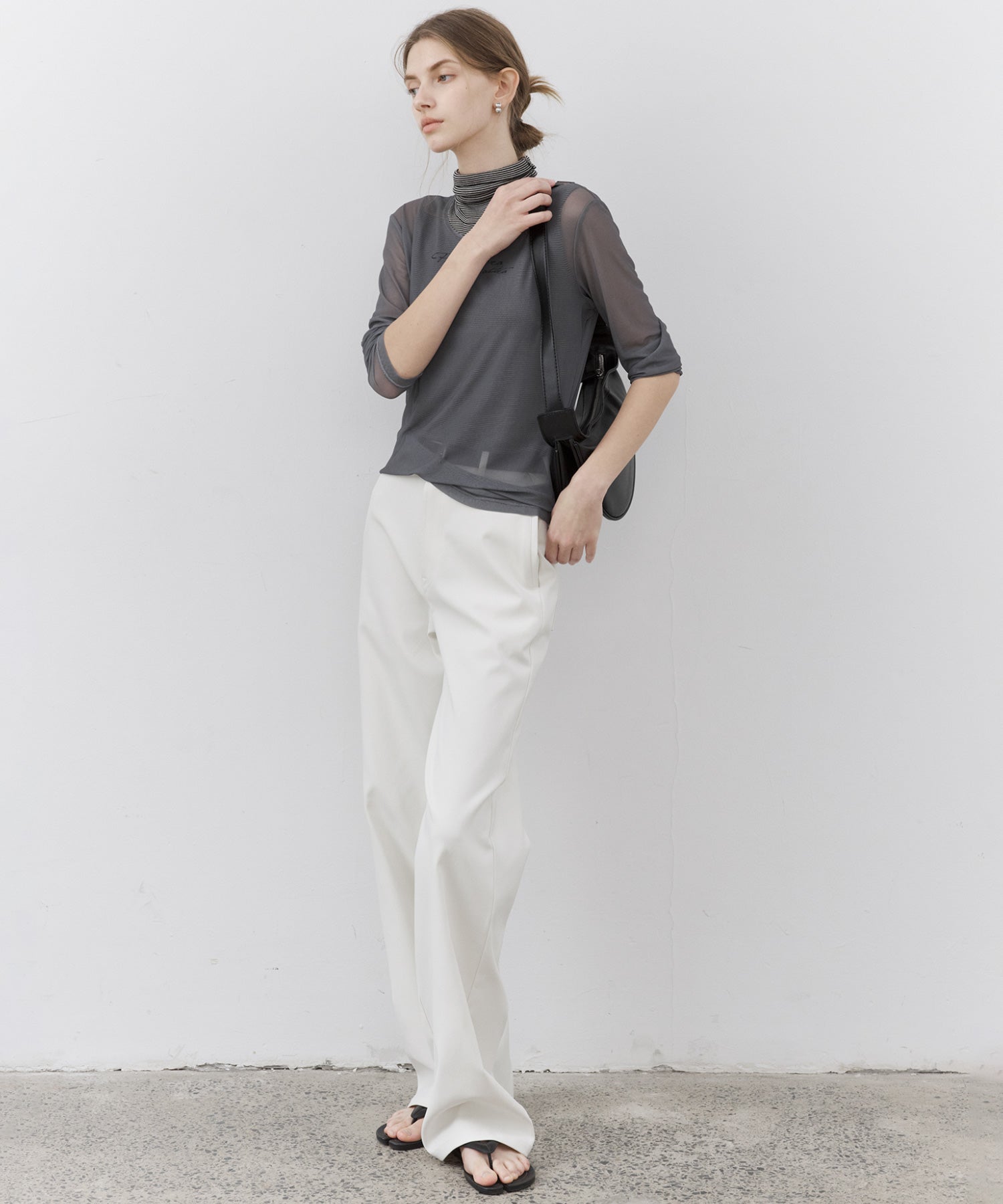 Essential Translucent Mesh Printed Top