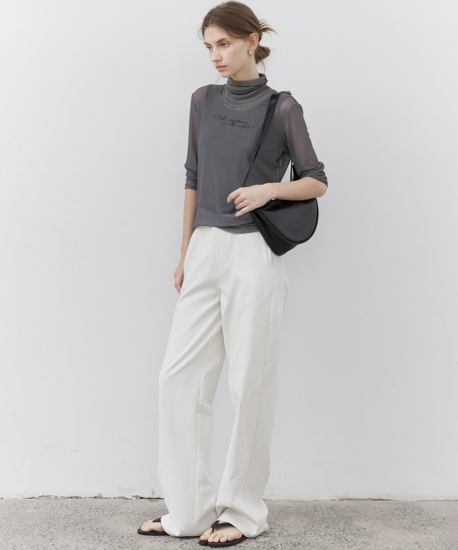 Classic White Straight-Leg Pants