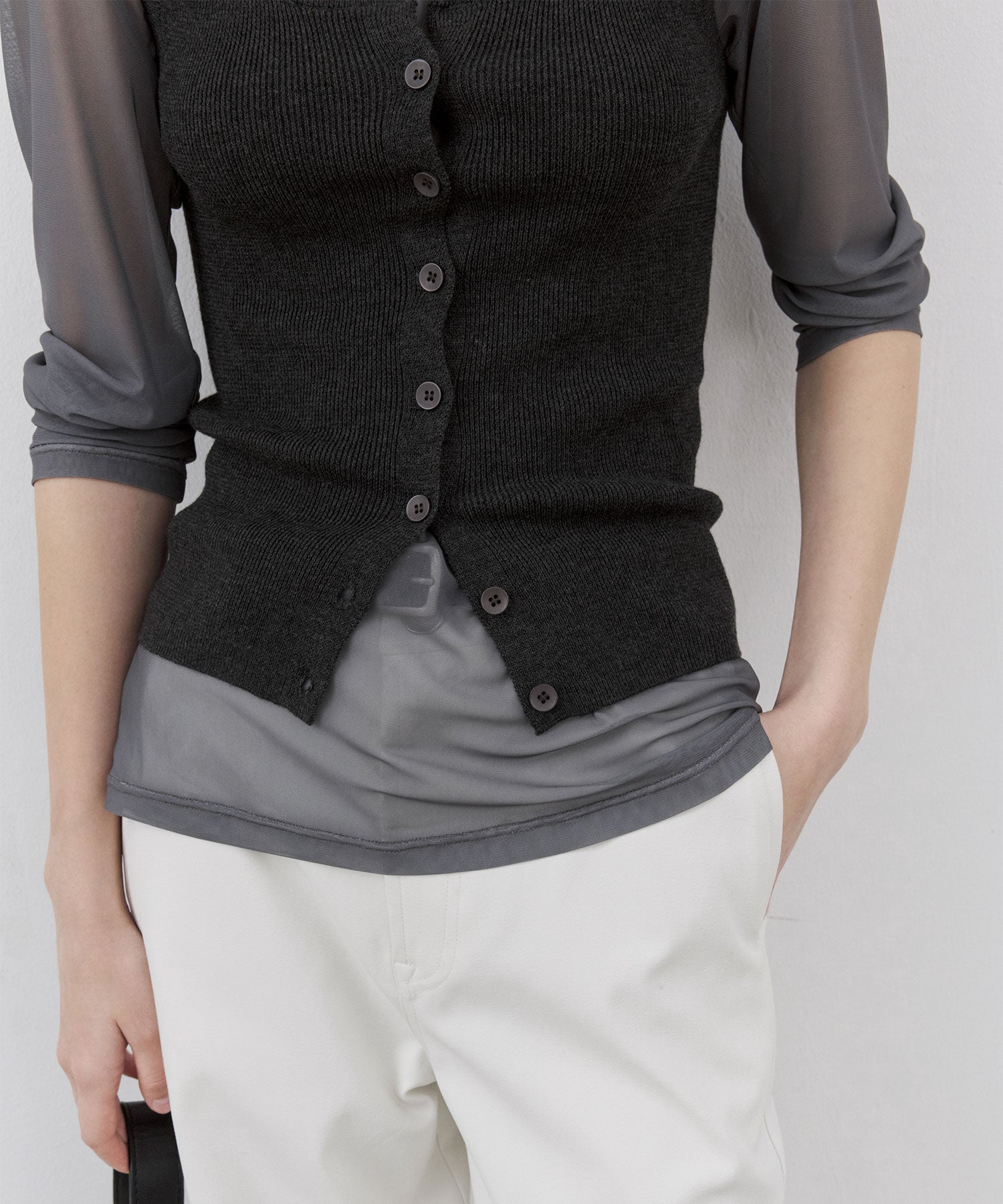 Essential Translucent Mesh Printed Top