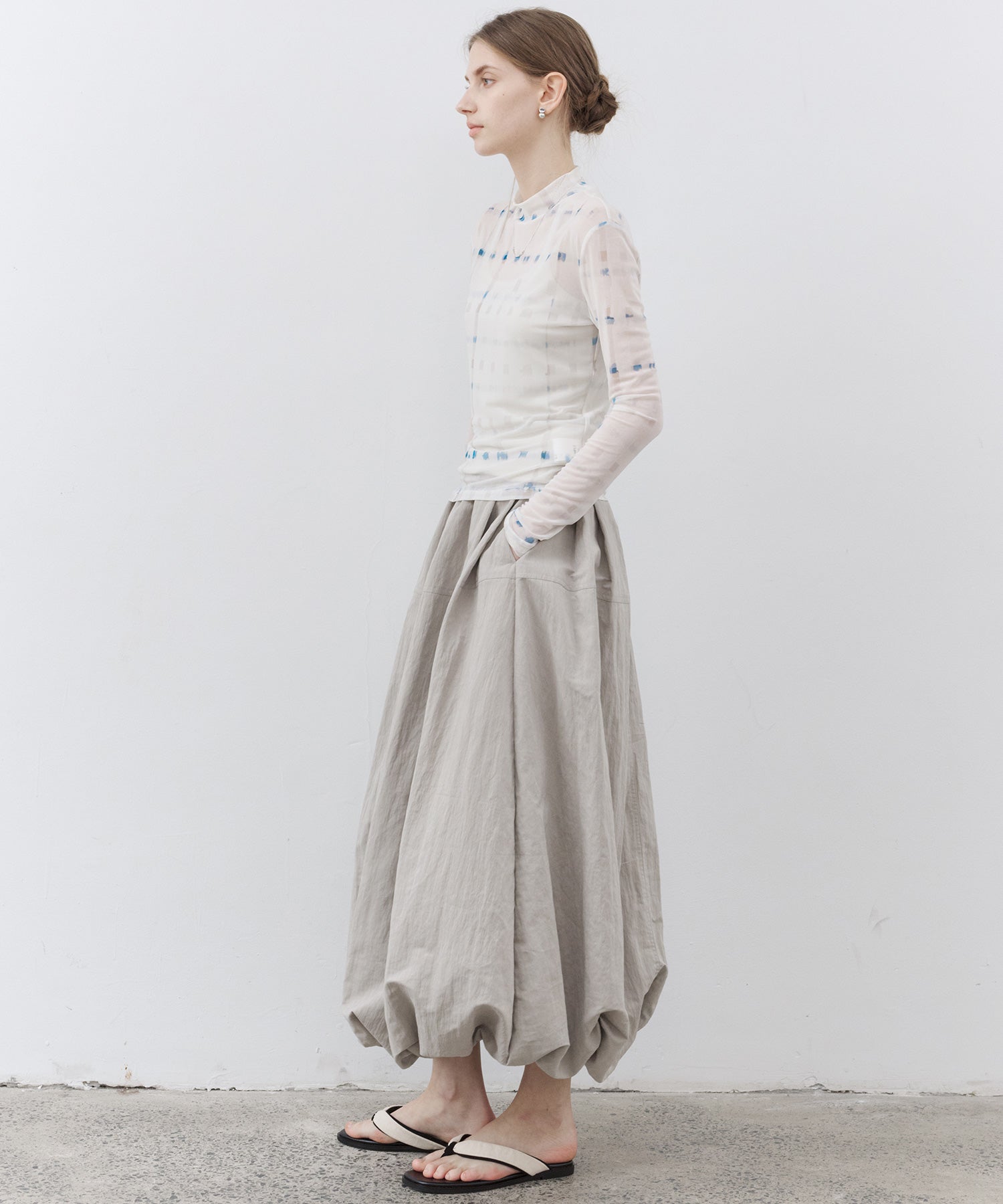 Art Print Sheer Top