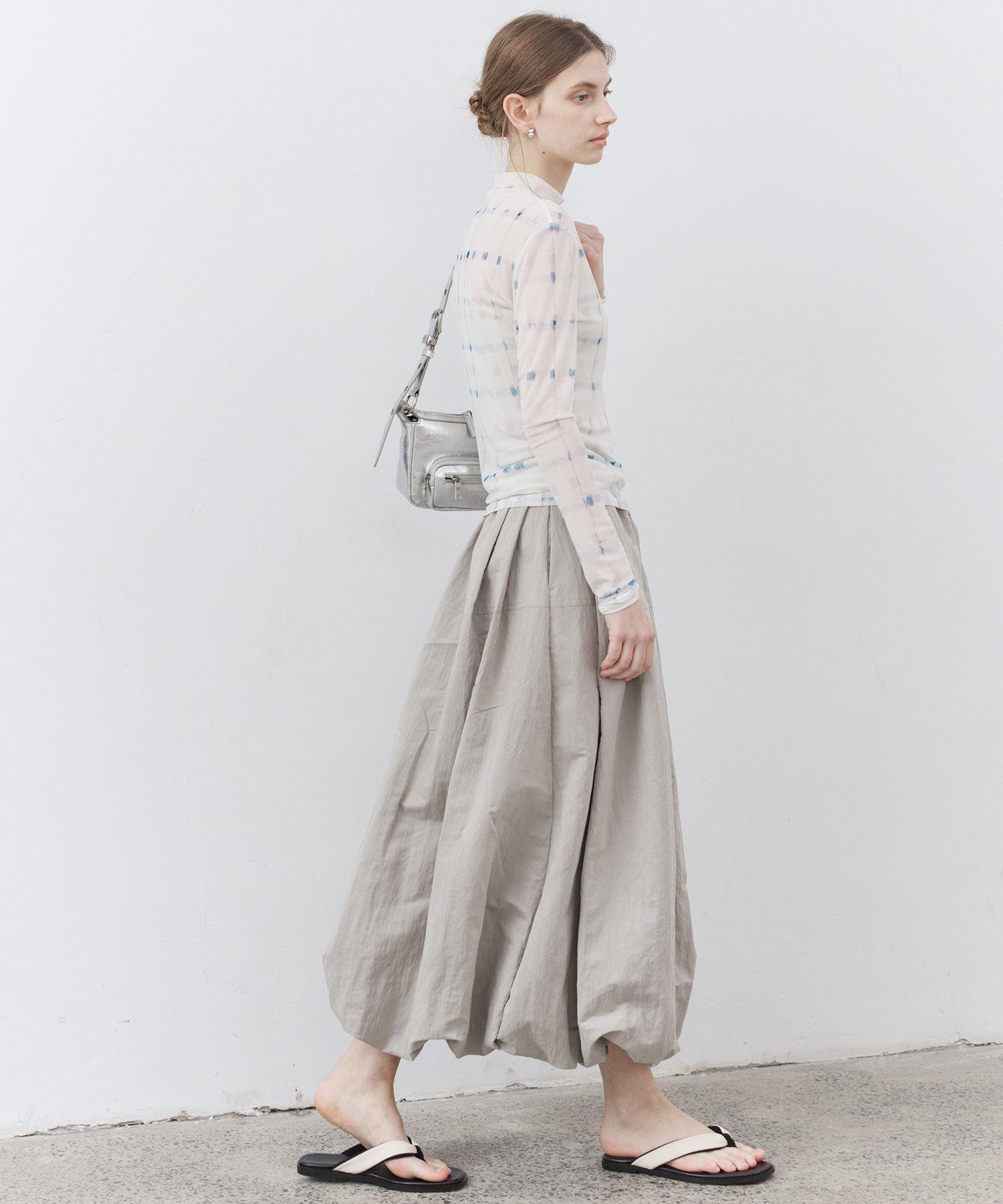 Art Print Sheer Top