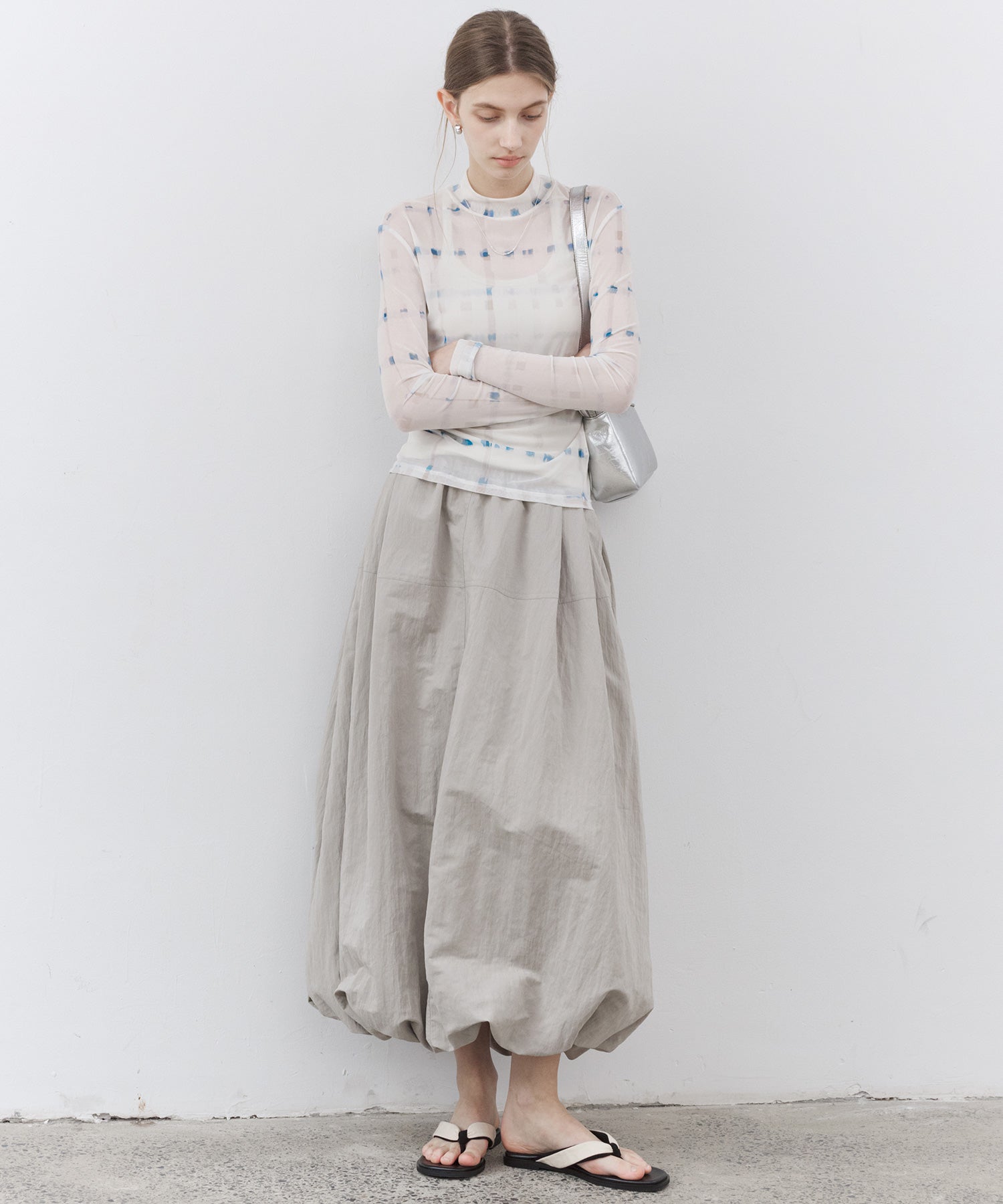 Art Print Sheer Top