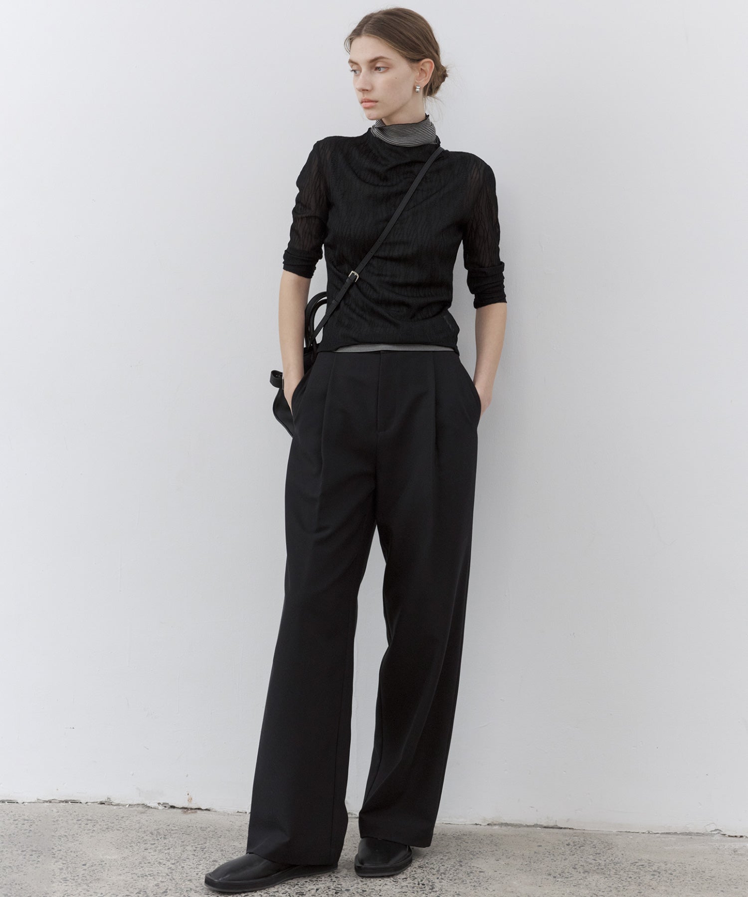 Basic Drape Tailored Straight Slacks