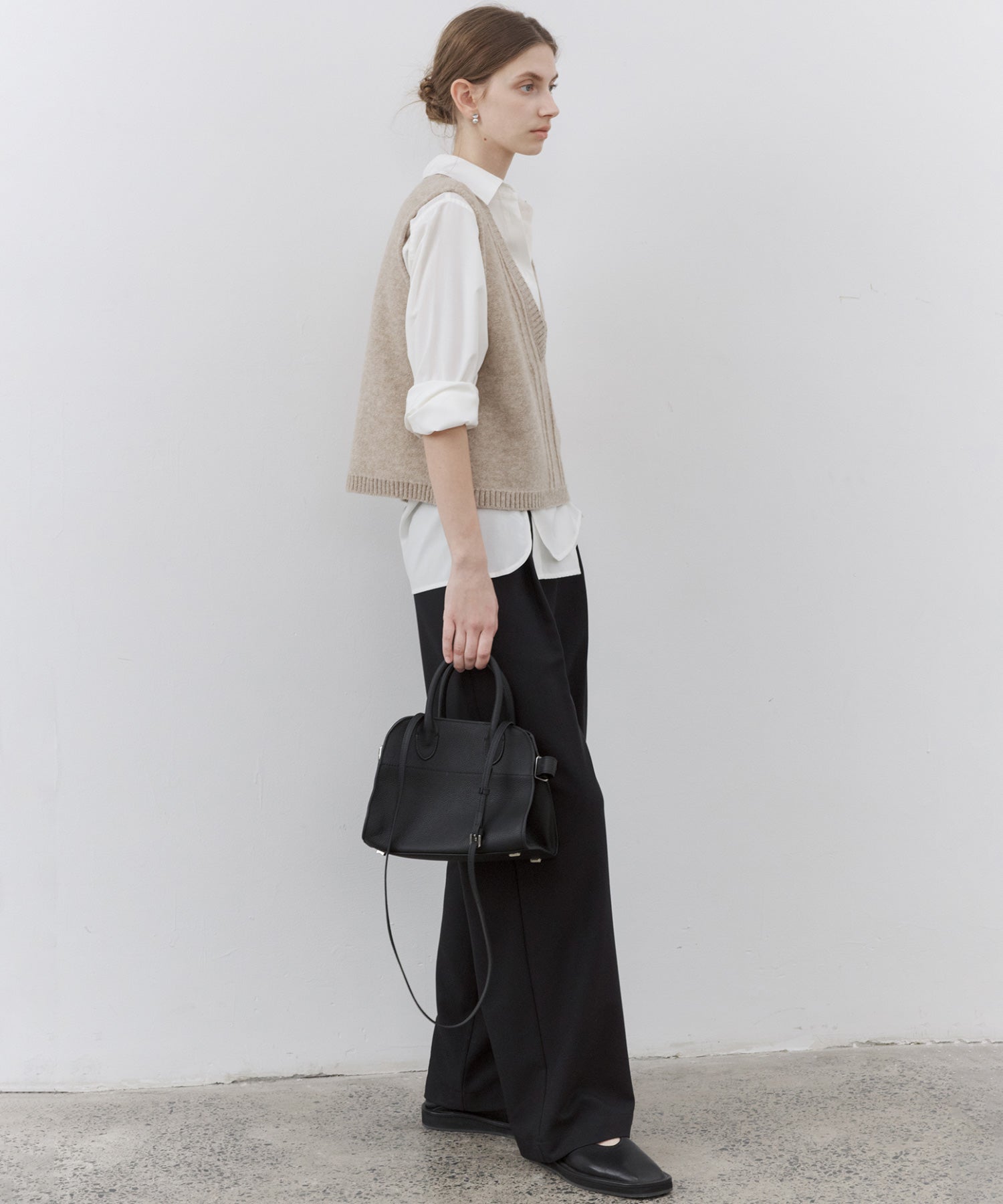 Basic Drape Tailored Straight Slacks