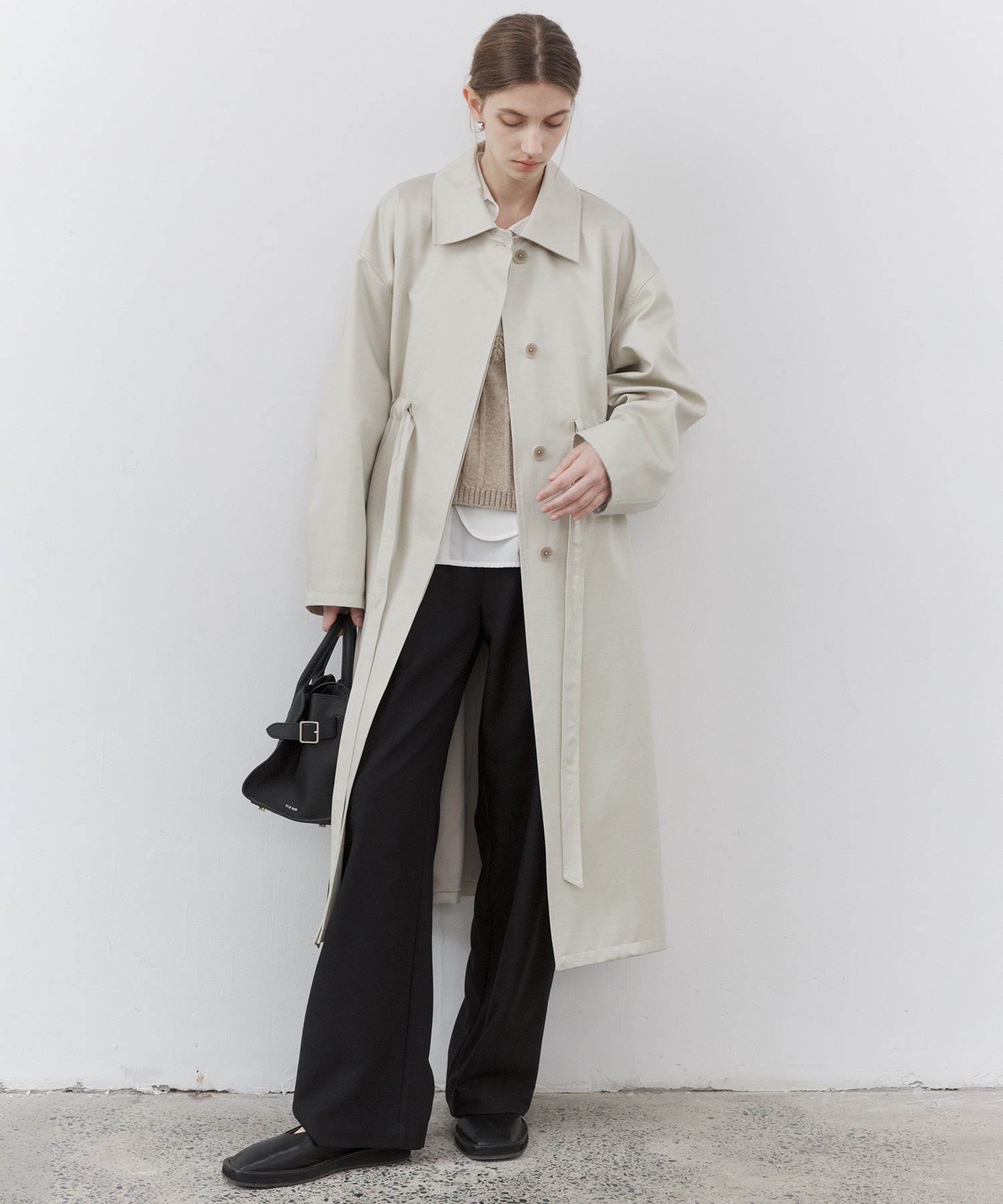 Basic Drape Tailored Straight Slacks