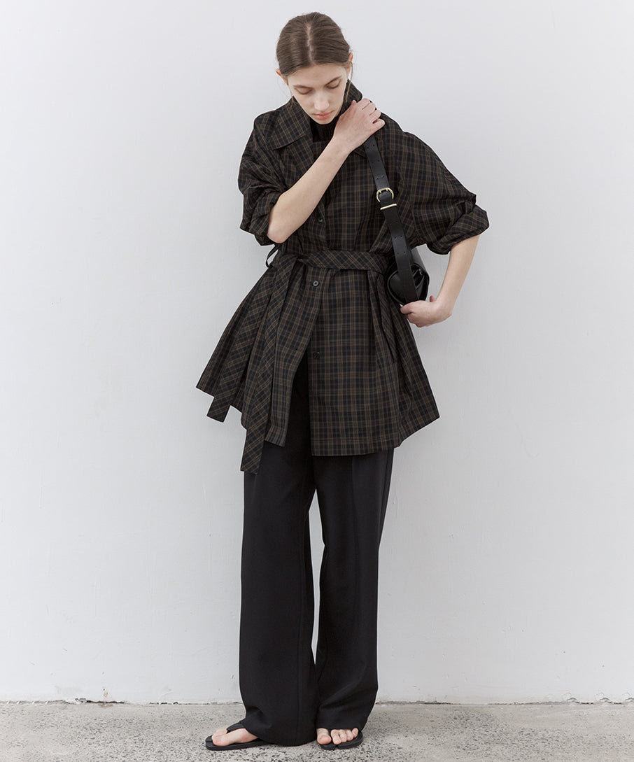Basic Drape Tailored Straight Slacks