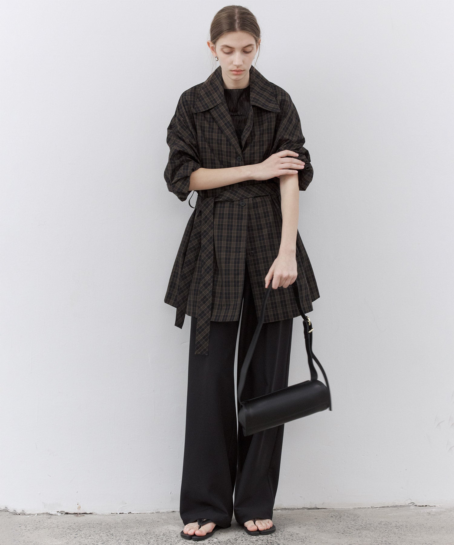 Basic Drape Tailored Straight Slacks